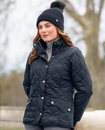 Quilted riding jacket womens sale