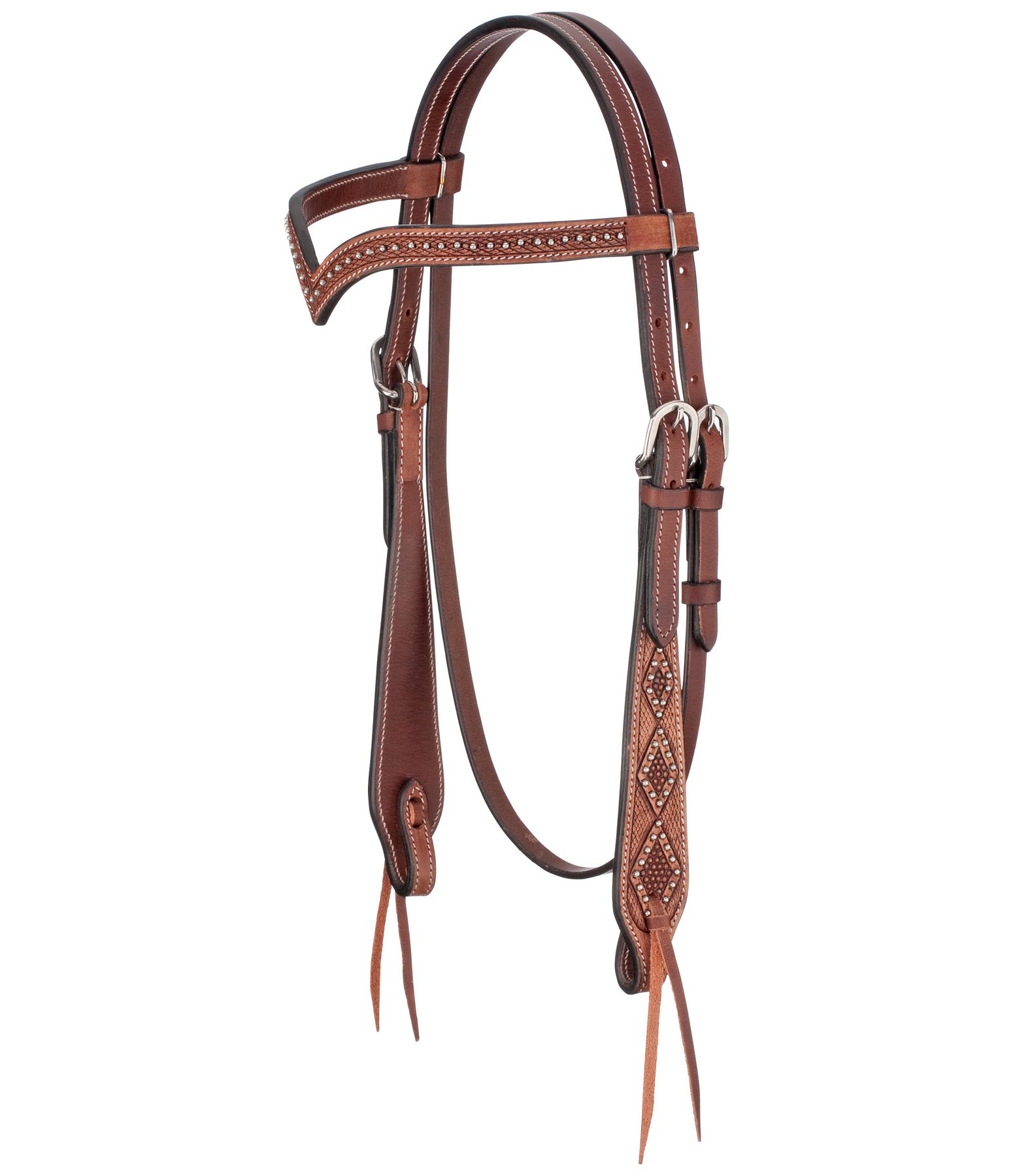 V-shaped Headstall Studded