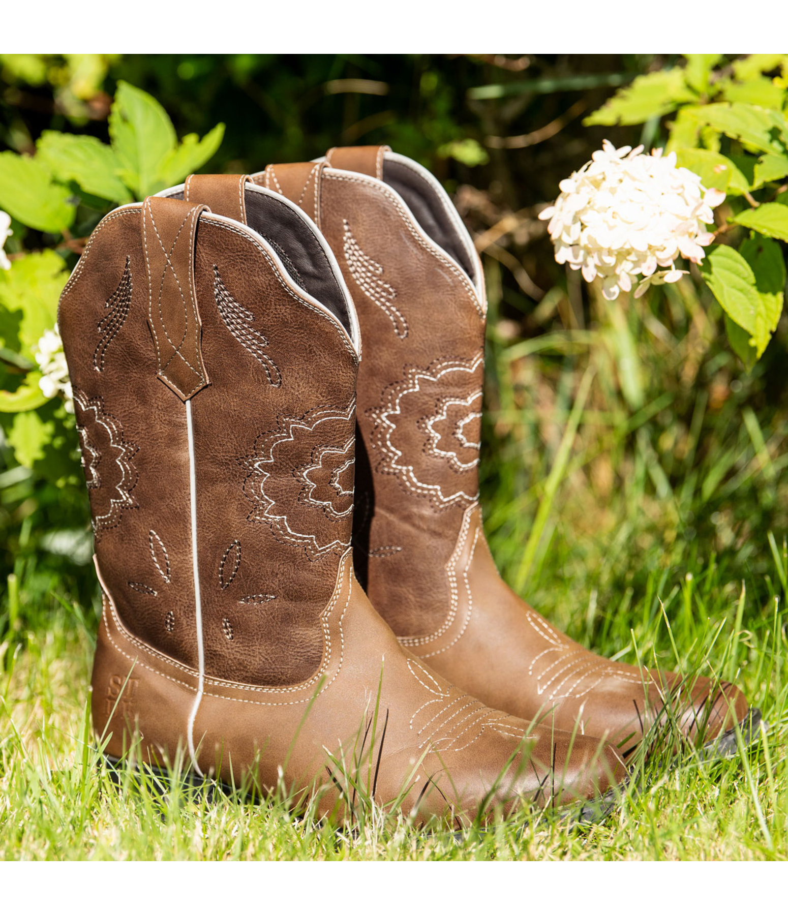 Womens cowboy boots with flowers sales