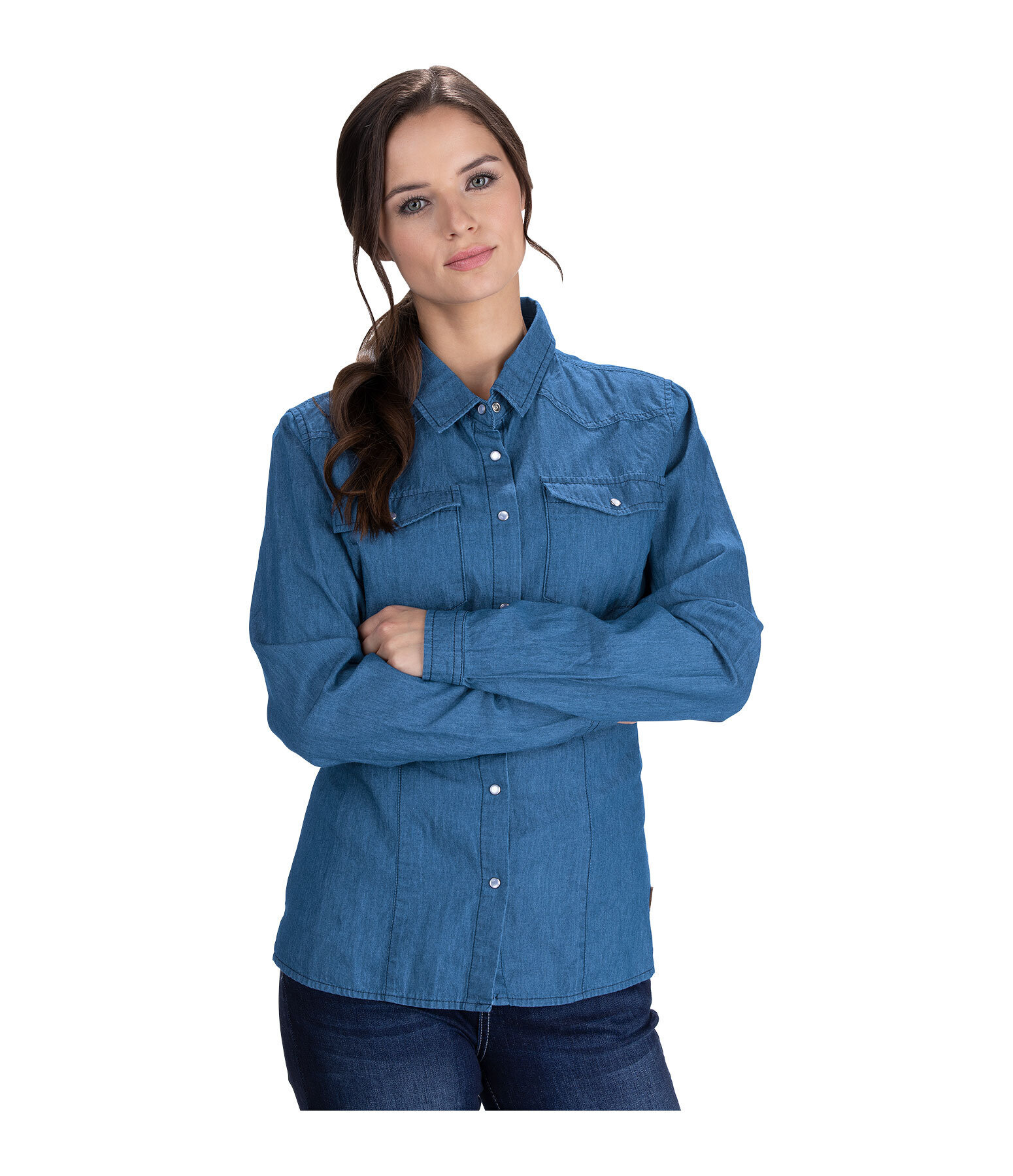 Ladies top denim shirt