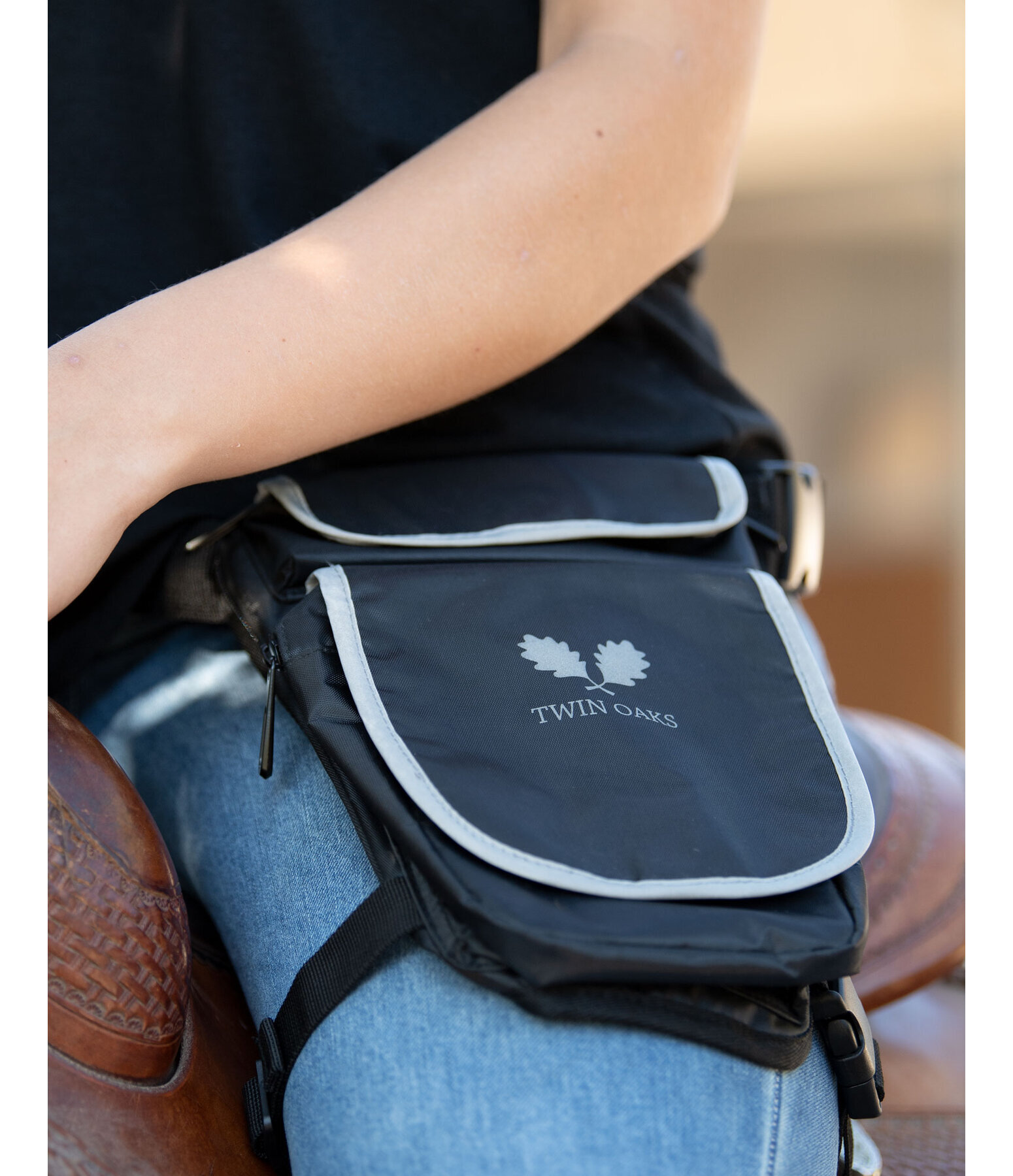 Horse riding leg bag on sale