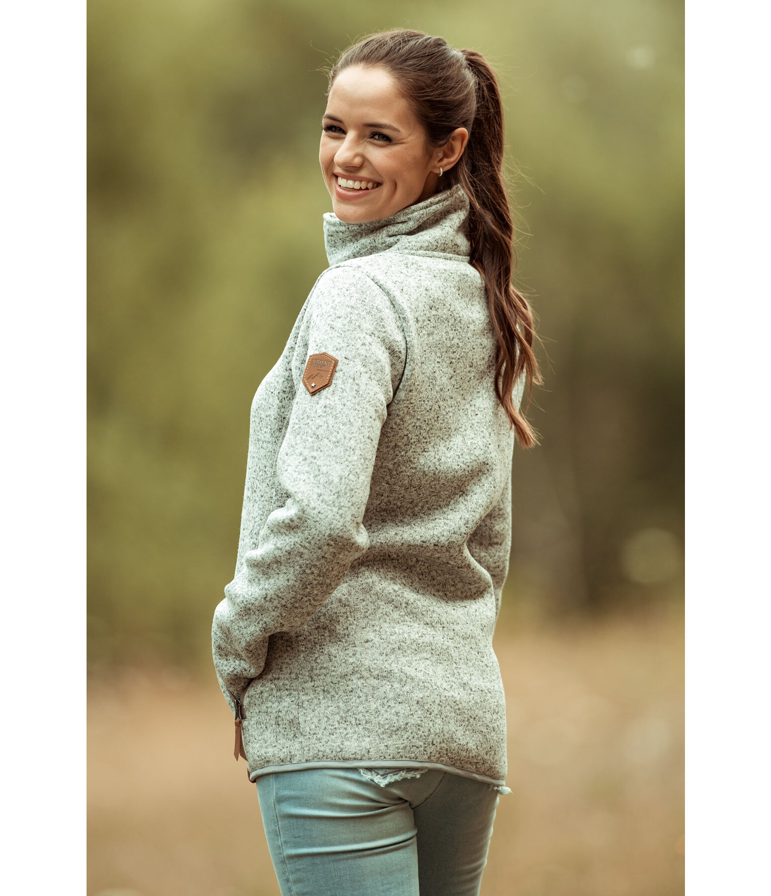 Ladies Knitted Fleece Jacket Zola