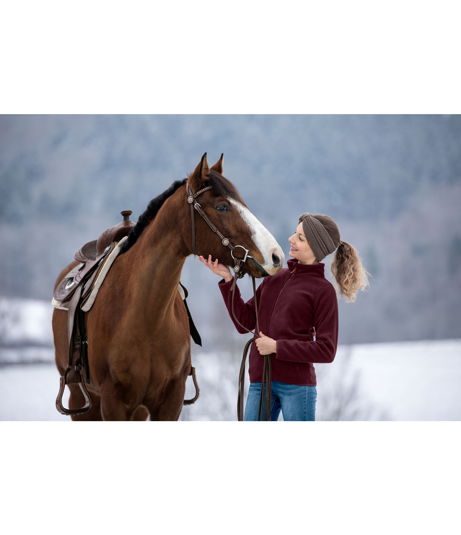 Western Headstall with Reins Stars