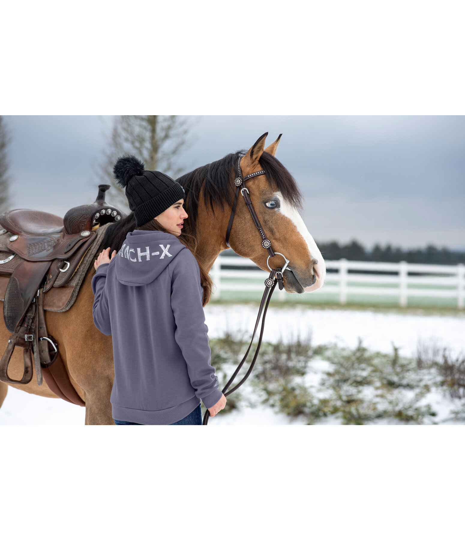 Western Headstall with Reins Stars