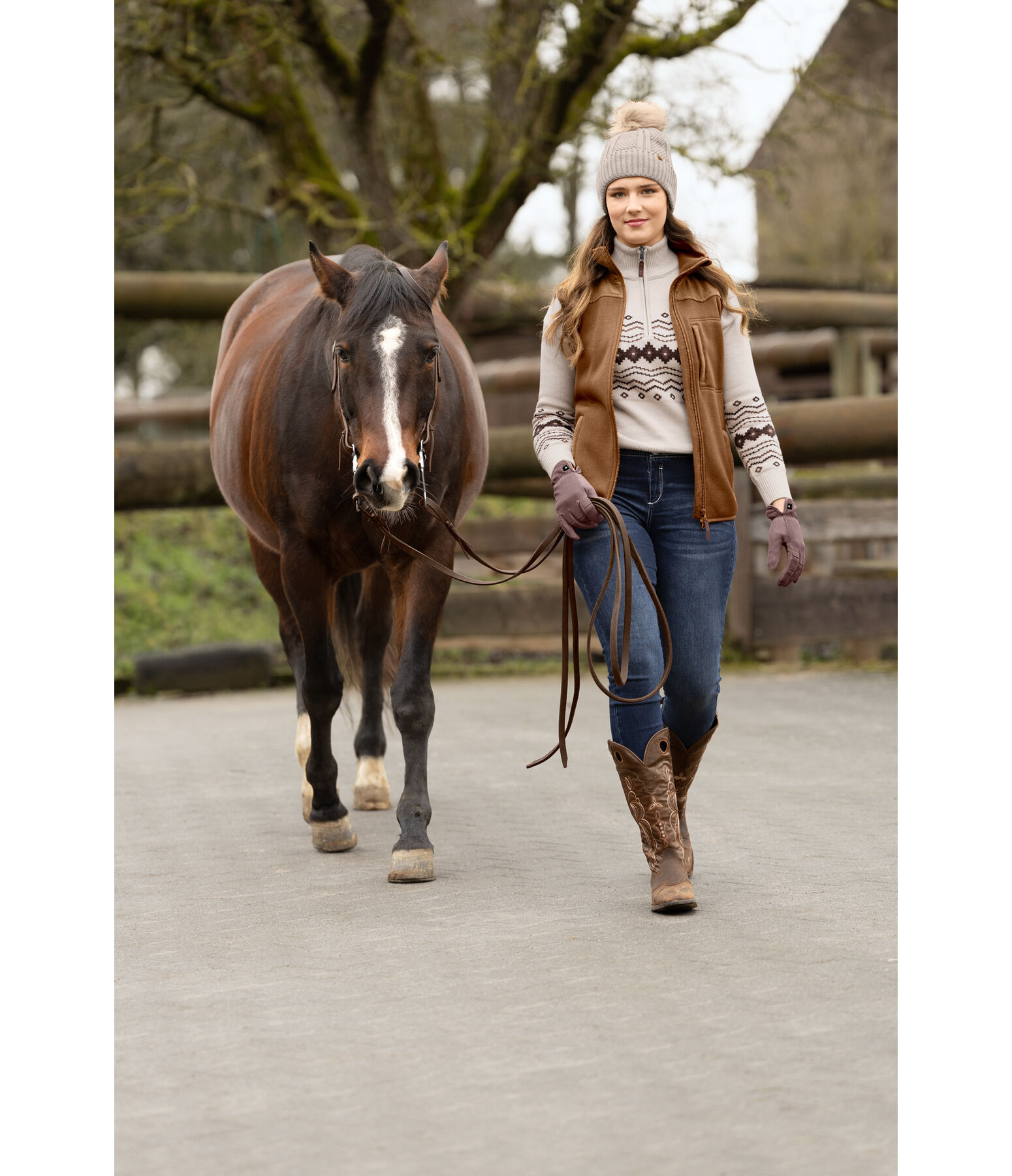 Knitted Fleece Gilet Siyana