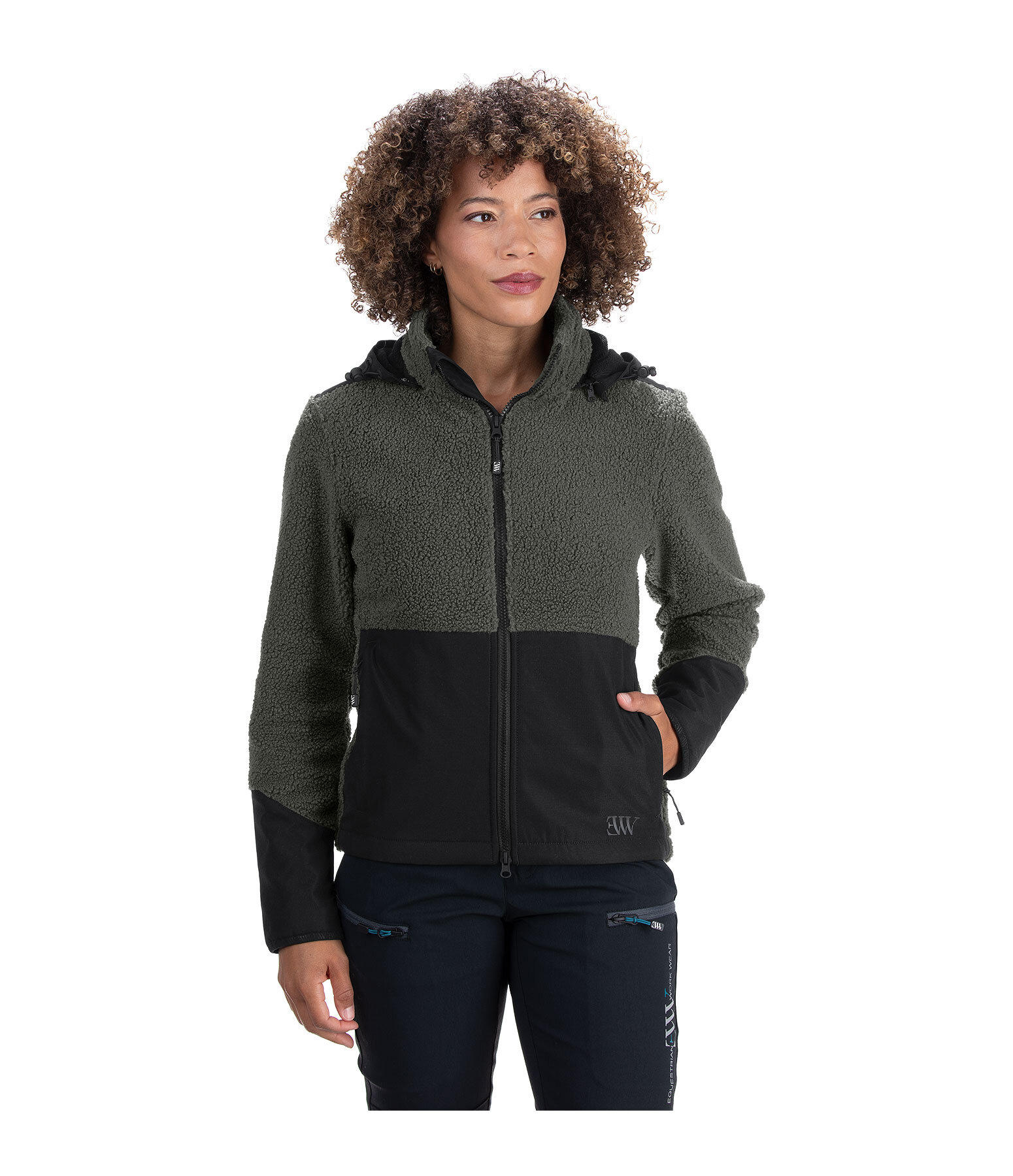 Sherpa Jacket with Detachable Hood