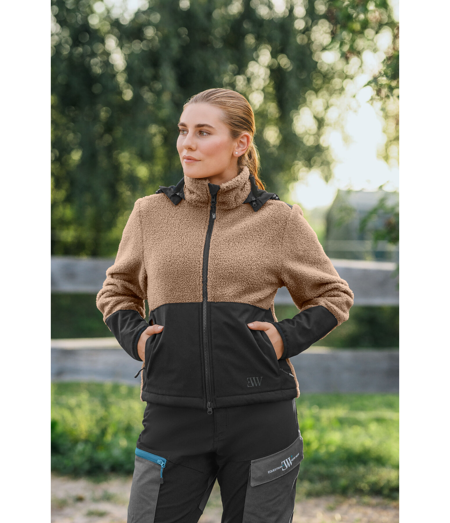 Sherpa Hoodie with Detachable Hood