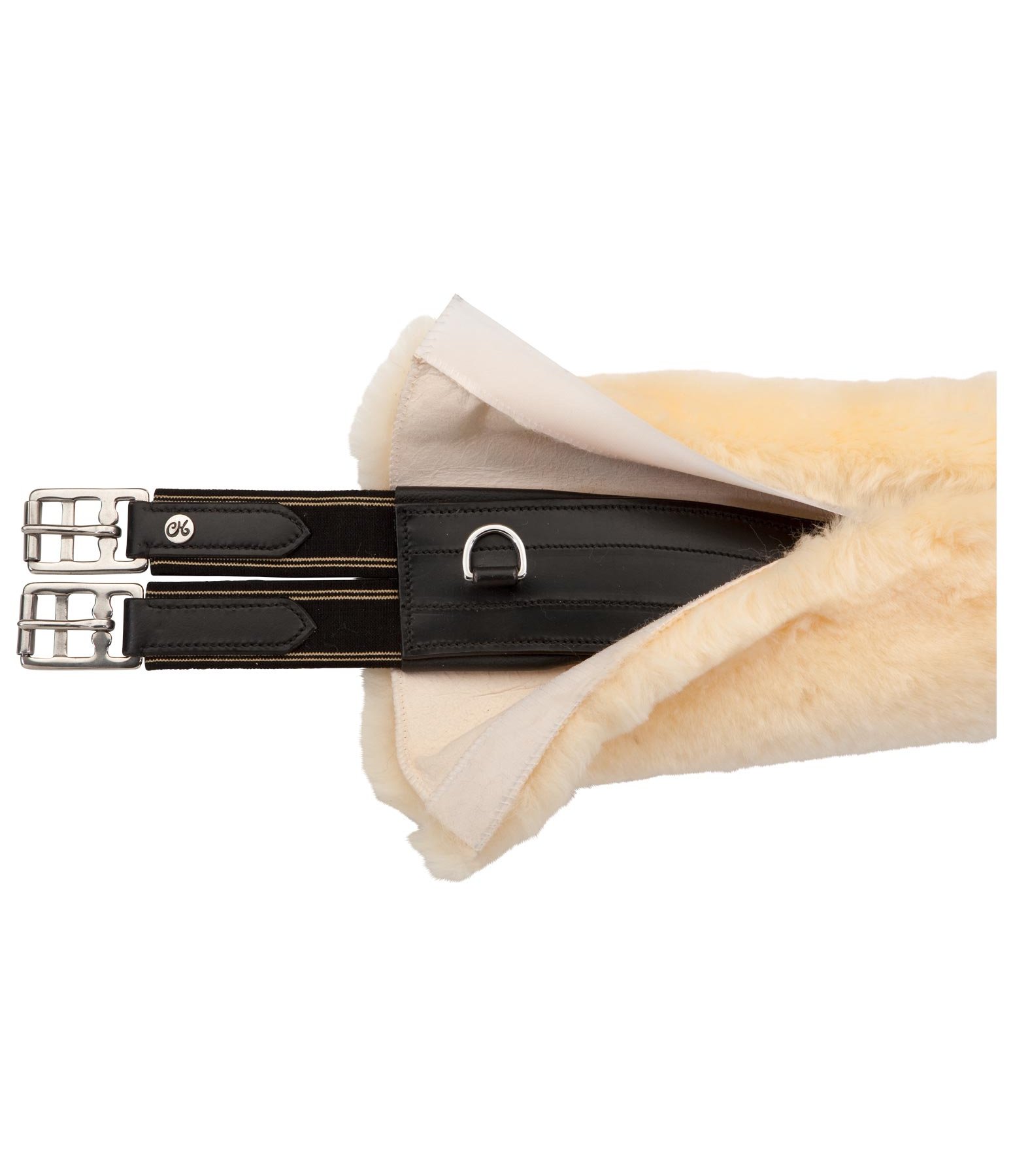 Sheepskin Girth Sleeve with Hook and Loop Fasteners