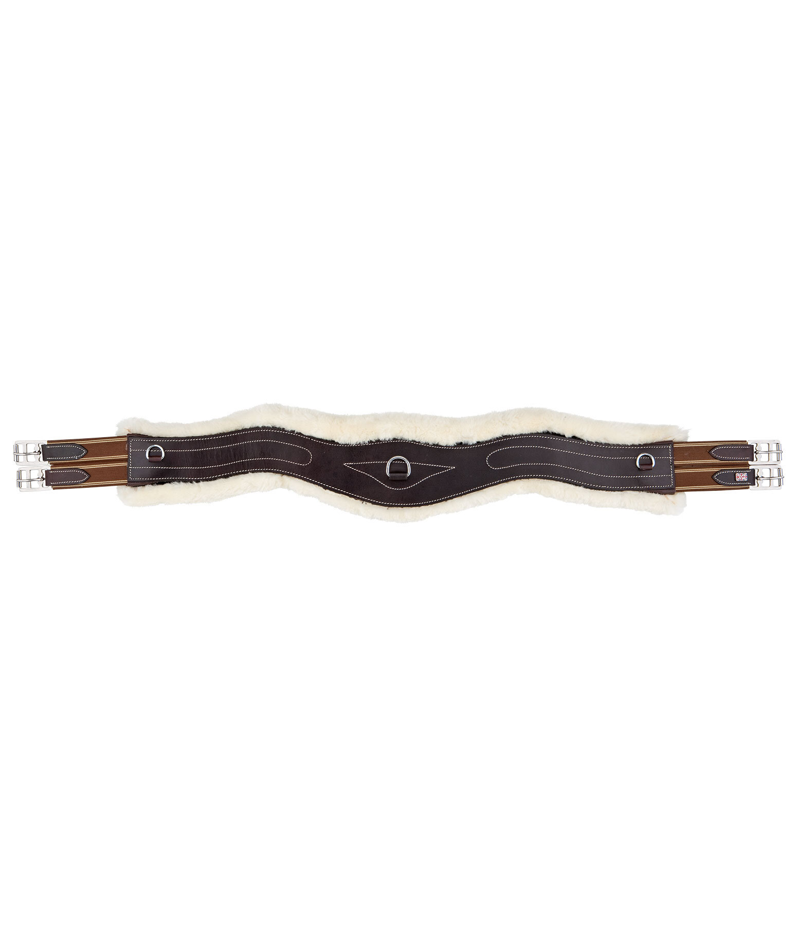 Leather Girth Naira with Removable Teddy Fleece