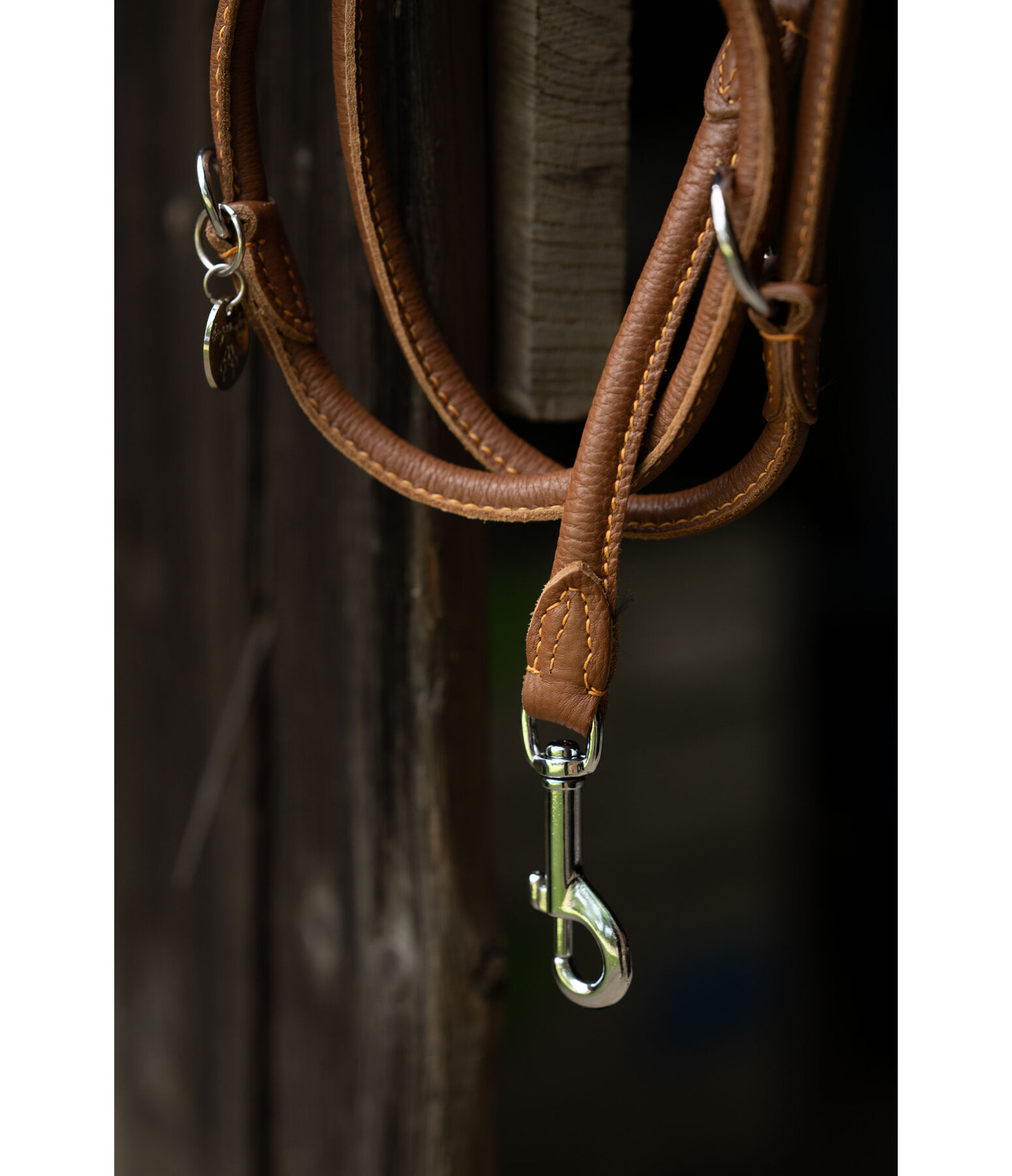 Round Leather Dog Lead Certaldo