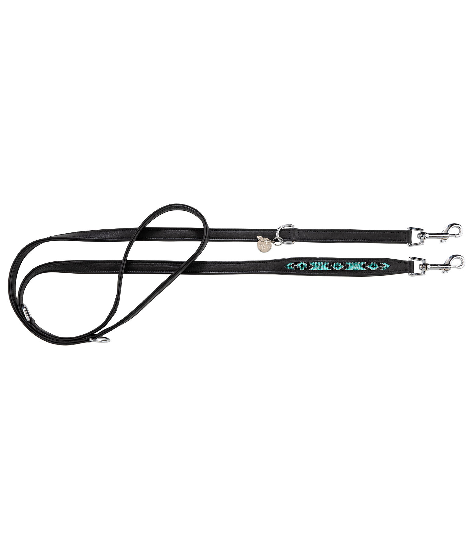 Beaded Leather Dog Lead Austin