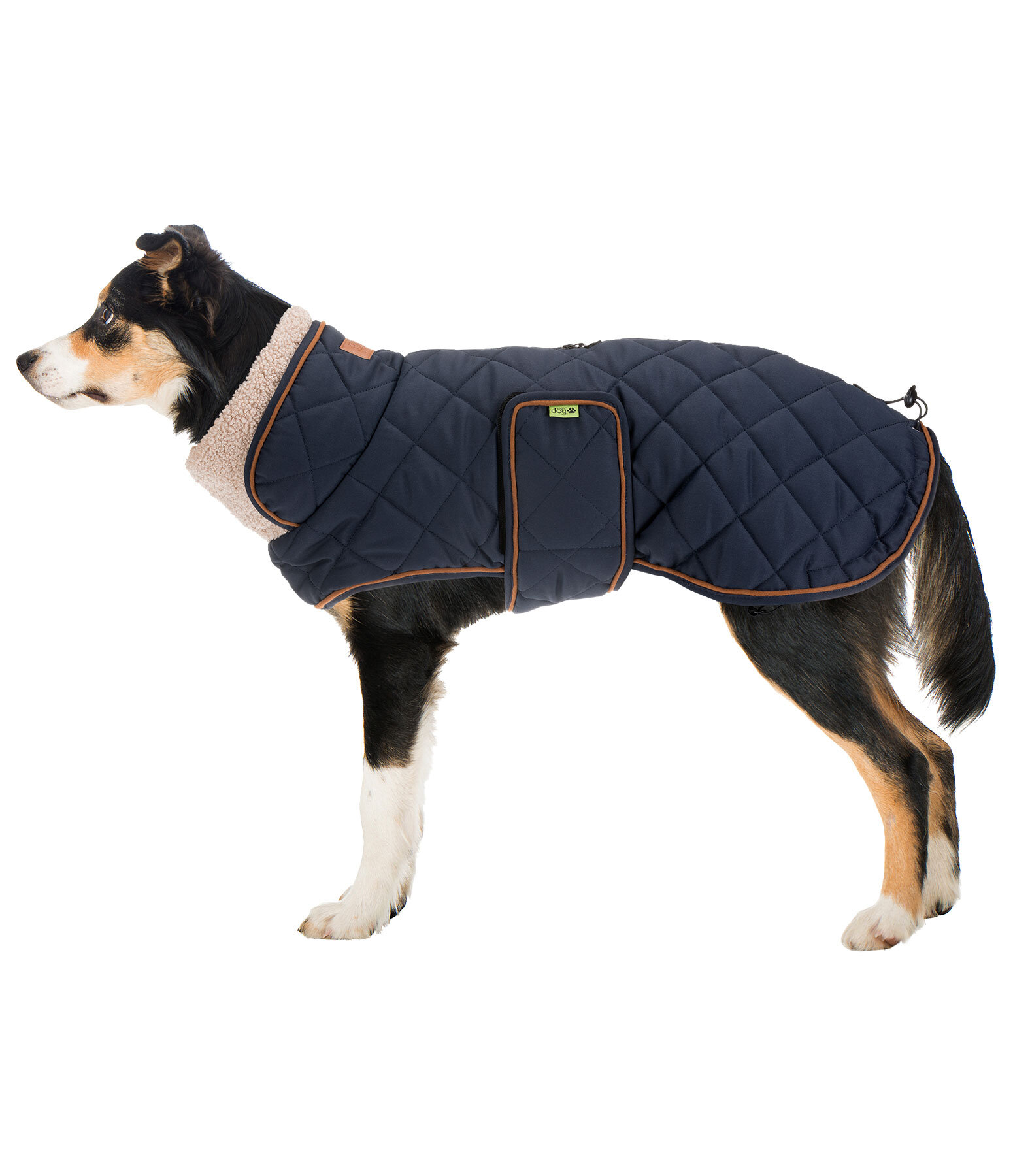 Quilted Dog Coat with Teddy Fleece Lining Holly