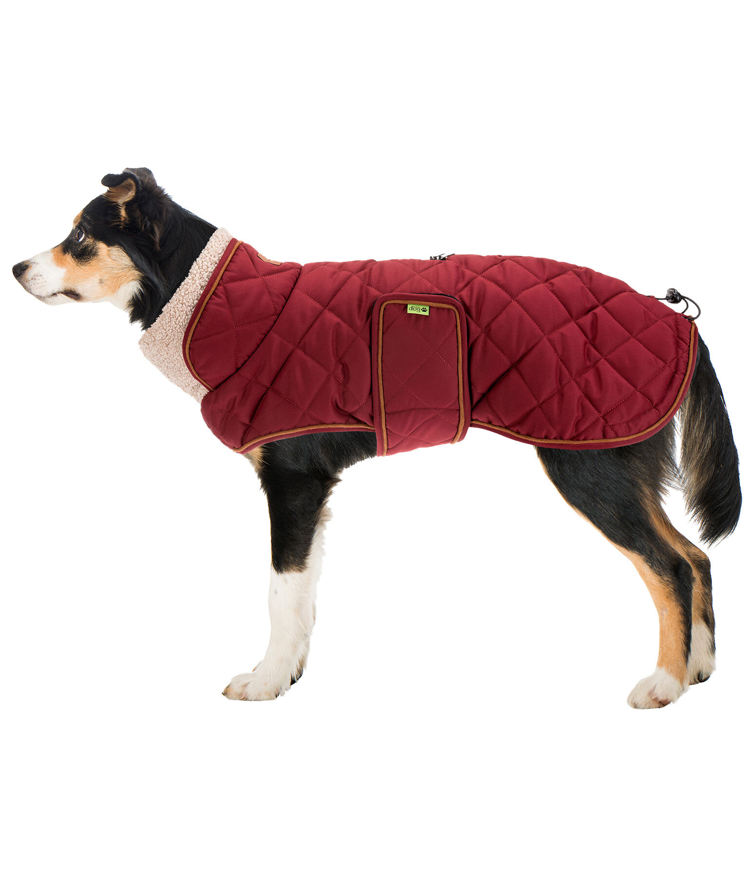 Quilted Dog Coat with Teddy Fleece Lining Holly