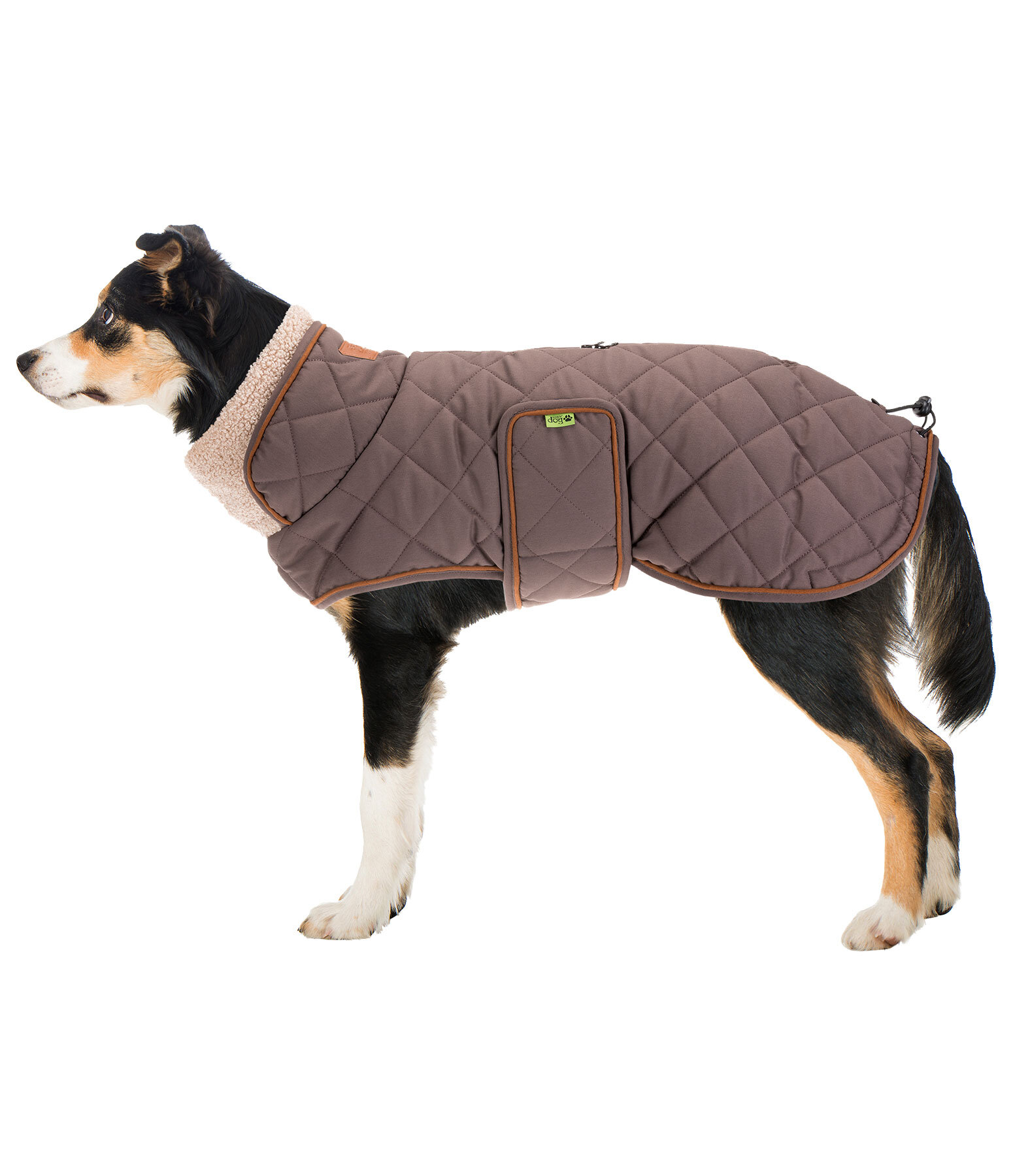 Quilted Dog Coat with Teddy Fleece Lining Holly