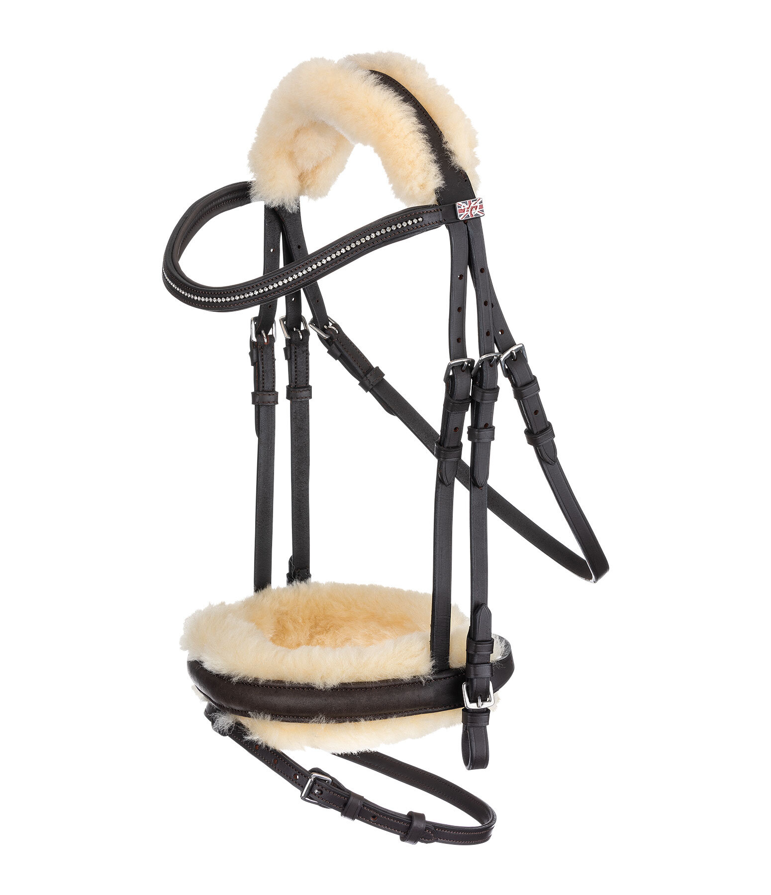 Soft Comfort II Flash Bridle with Sheepskin Padding