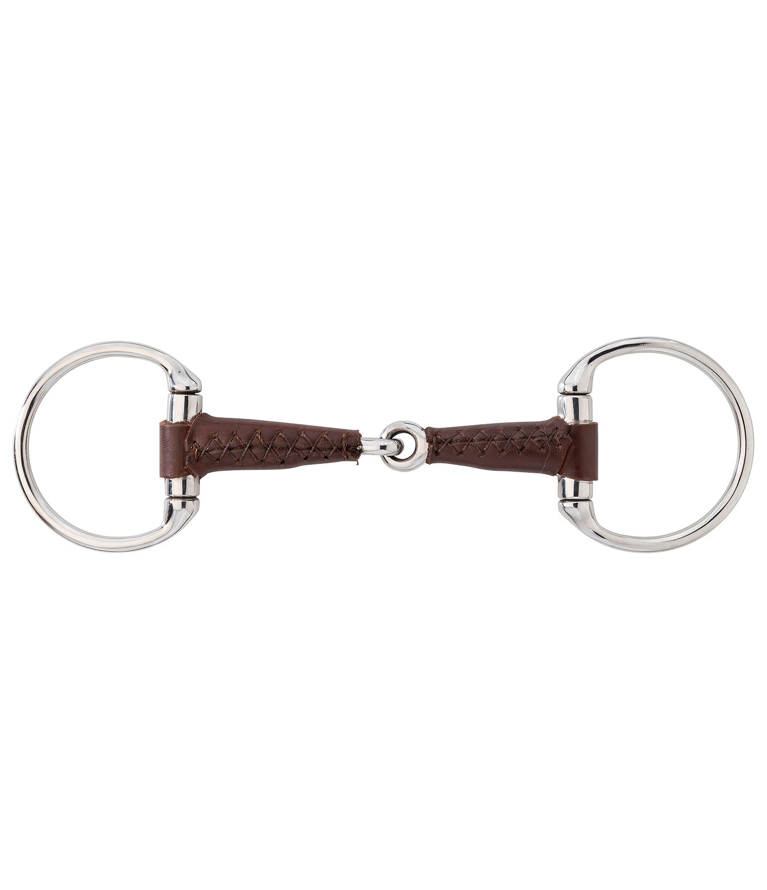 Leather Eggbutt Snaffle Bit, Single Jointed