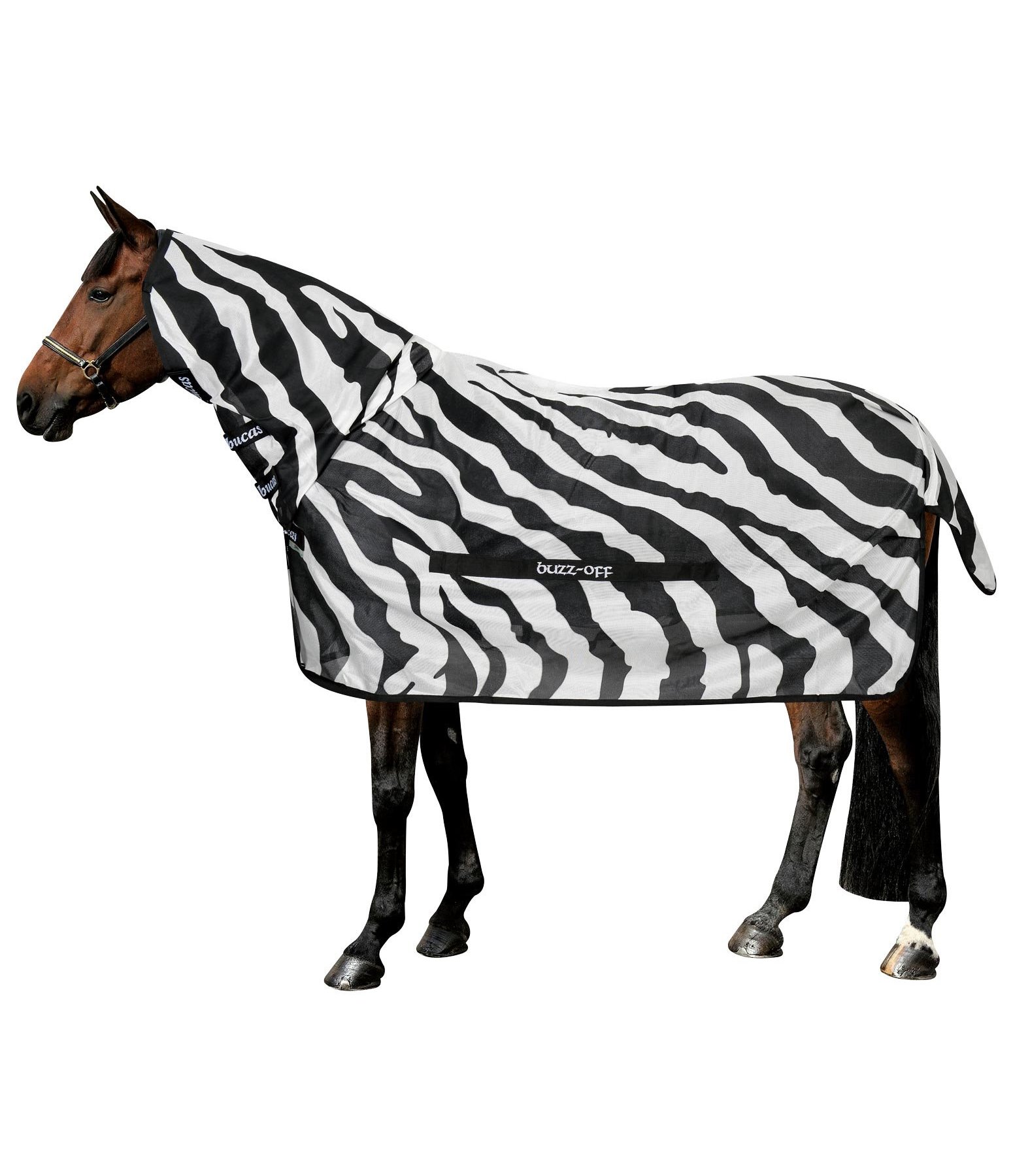 BuzzOff Full Neck Fly Rug Zebra, UV 70+ Kramer Equestrian