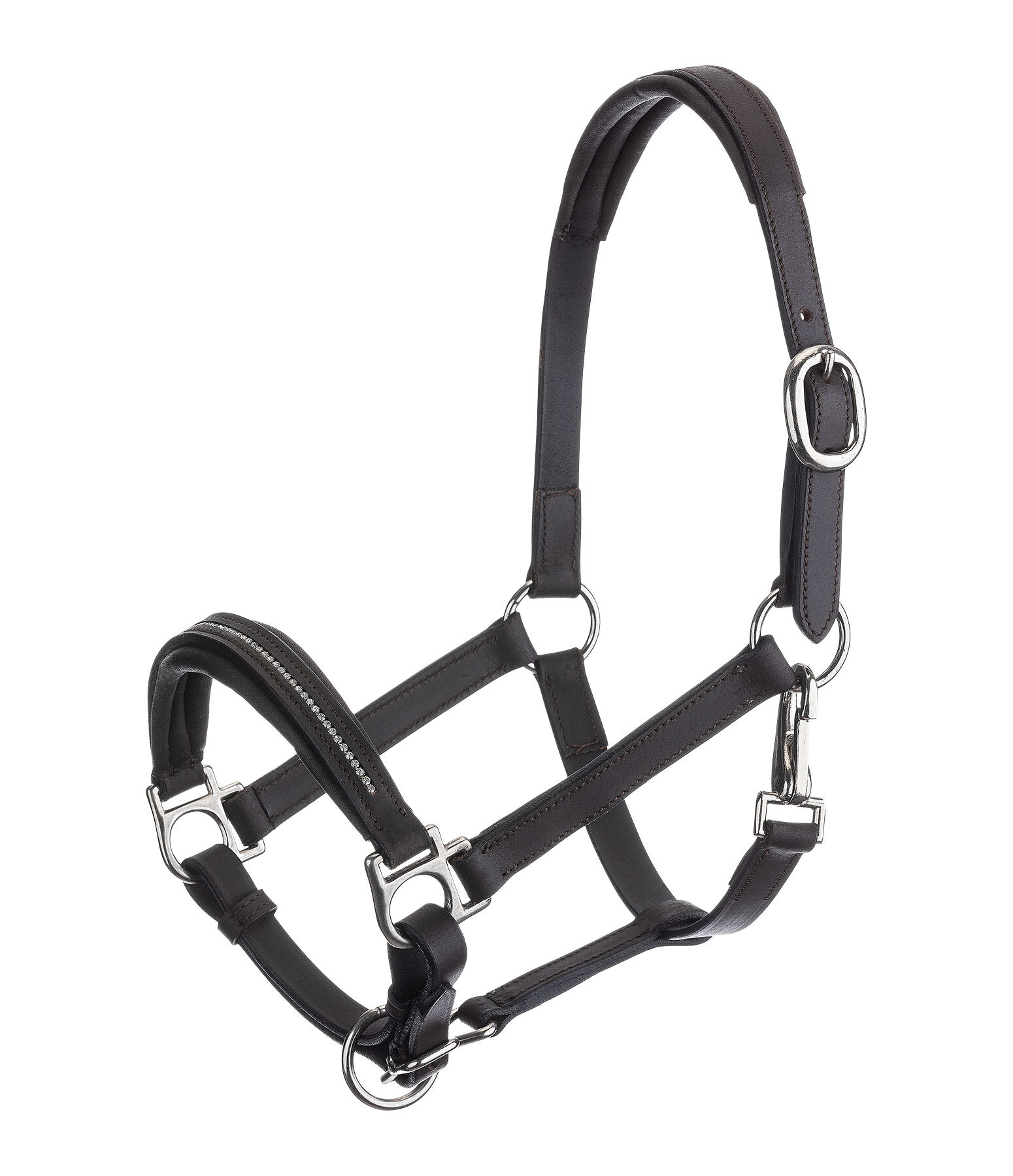 Foal and Shetland Pony Leather Headcollar Selina with Rhinestones