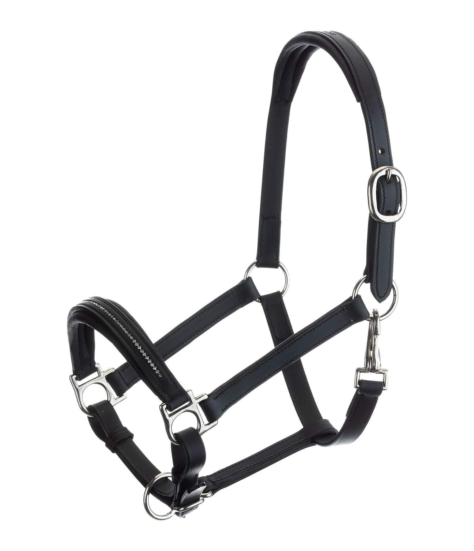 Foal and Shetland Pony Leather Headcollar Selina with Rhinestones