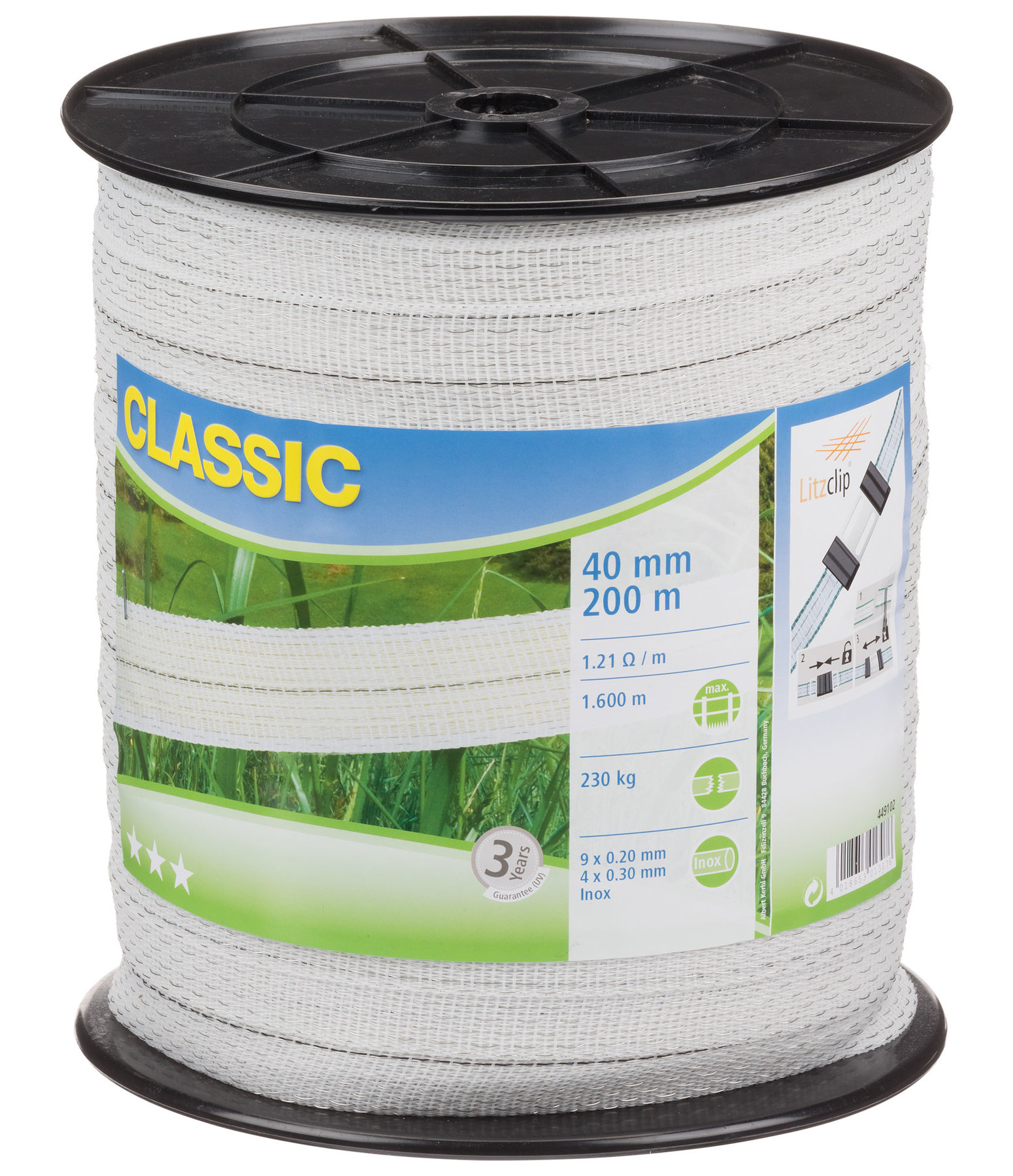 40mm White 200m Fencing PREMIUM ELECTRIC FENCE TAPE 