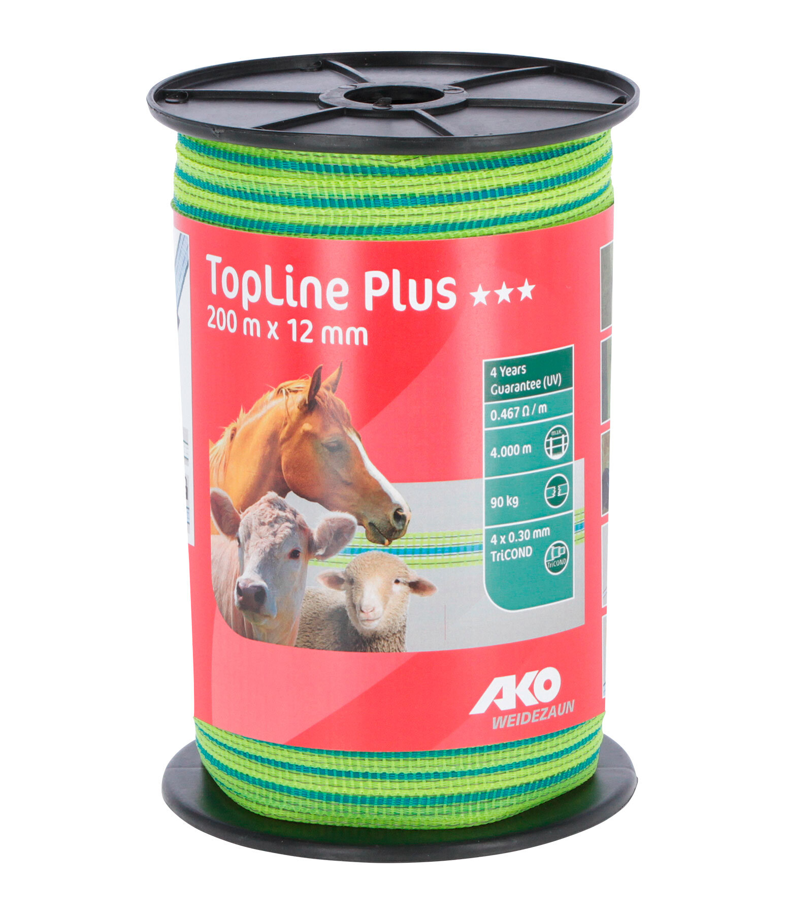 Electric Fence Tape TopLine Plus 200m/12mm