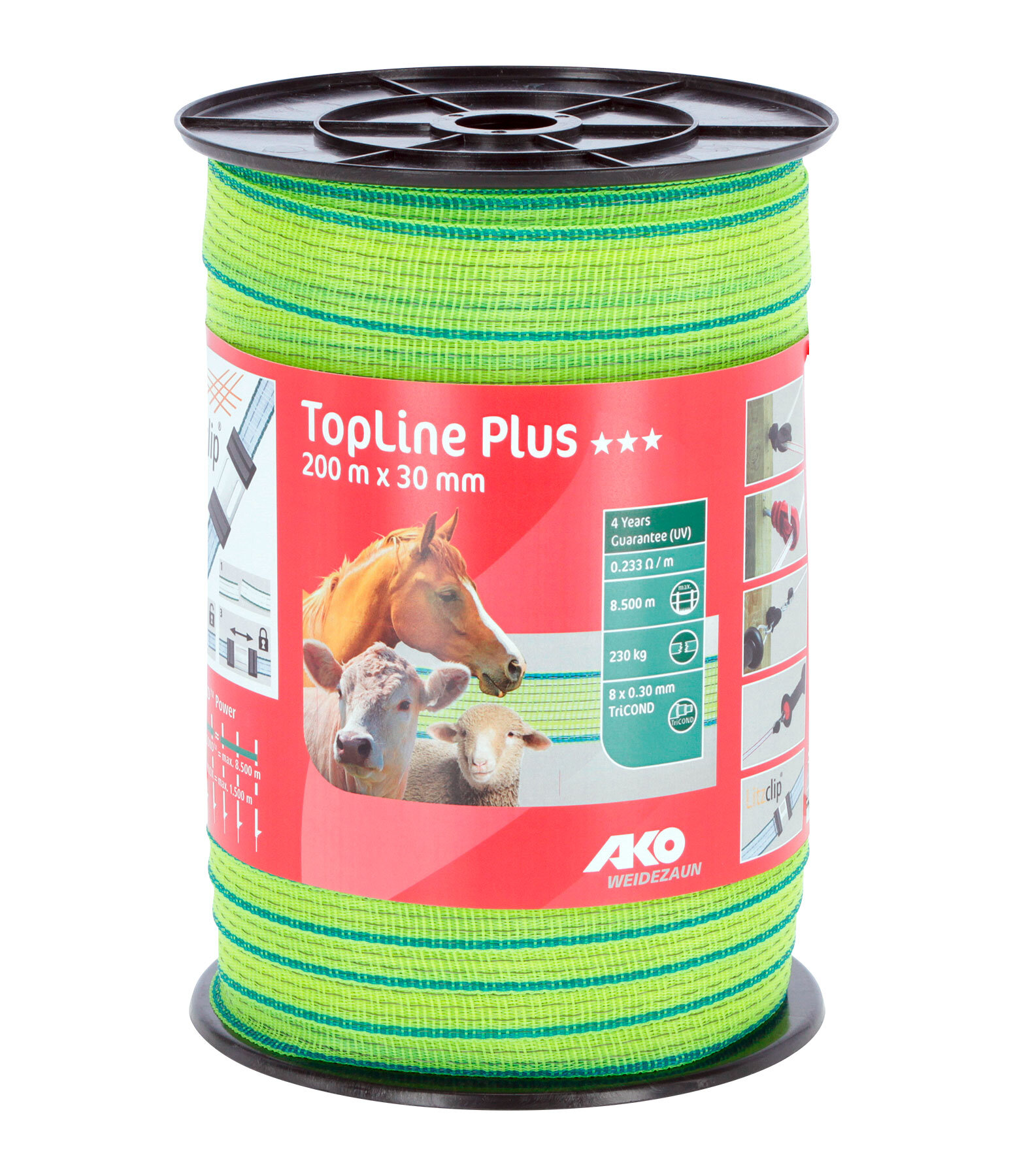 Electric Fence Tape TopLine Plus 200m/30mm