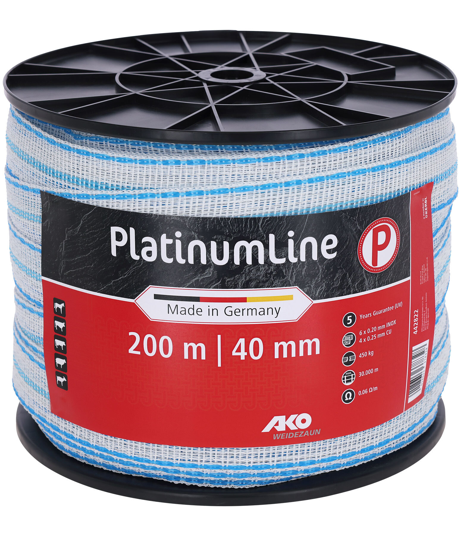 Electric Fence Tape PlatinumLine 200m/40mm