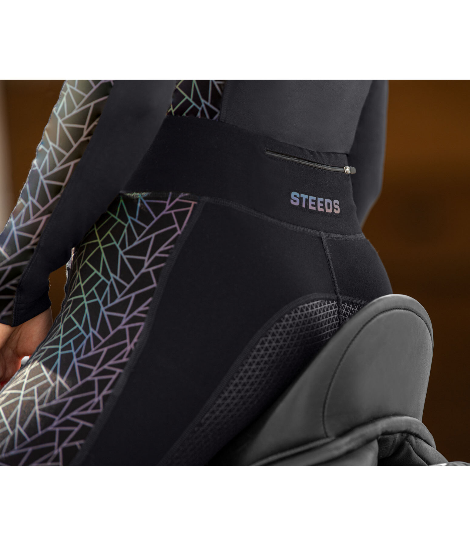 Grip Full Seat Riding Tights Holographic