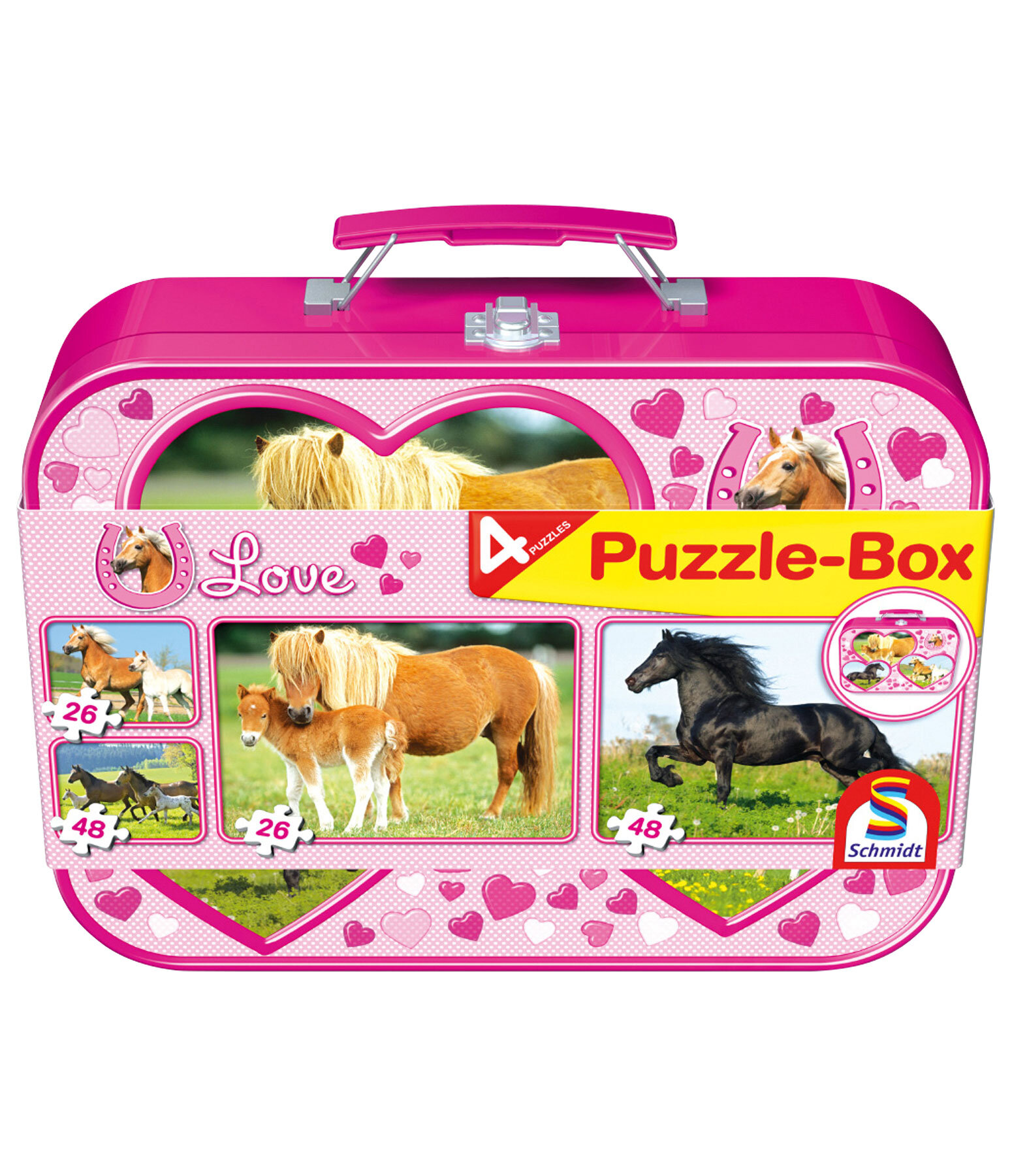 Horse Puzzle Box in Metal Case