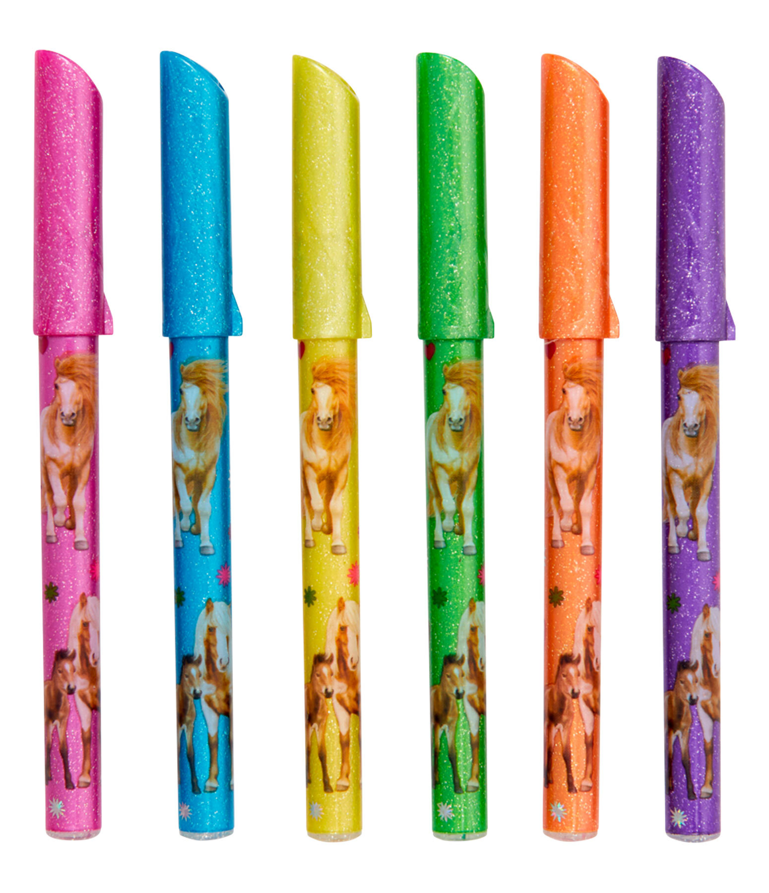 Glitter Felt-Tip Pens - Horse Friends