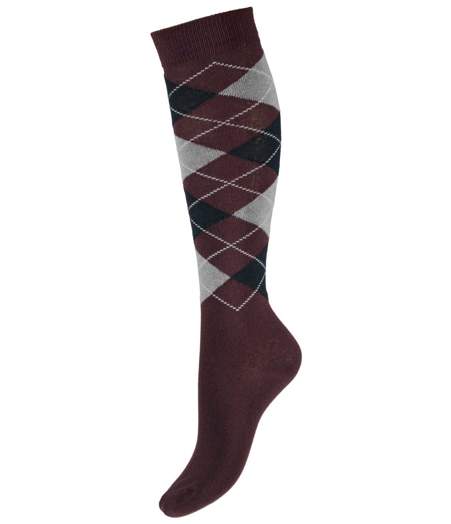 Argyle Knee High Socks