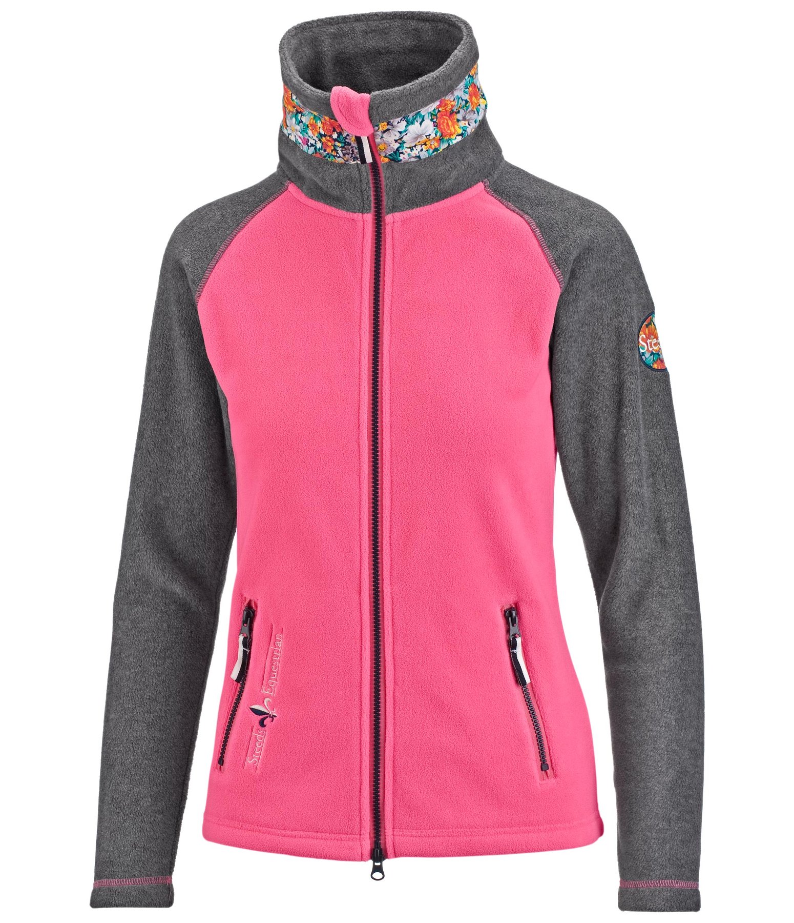 Hooded Fleece Jacket Joline Flower Fleece Jackets Kramer Equestrian