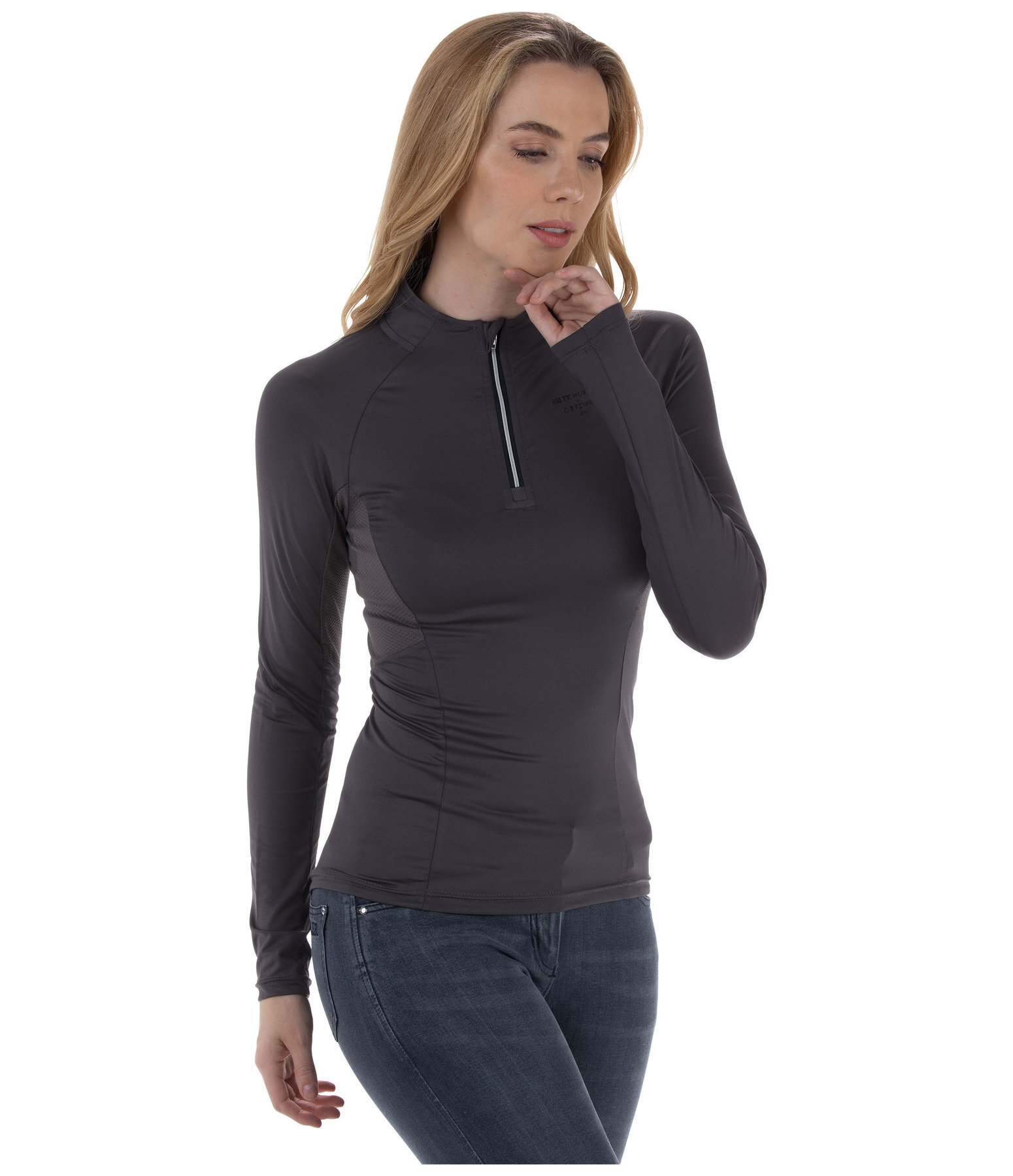 Zip Functional Long Sleeve Shirt Sofie