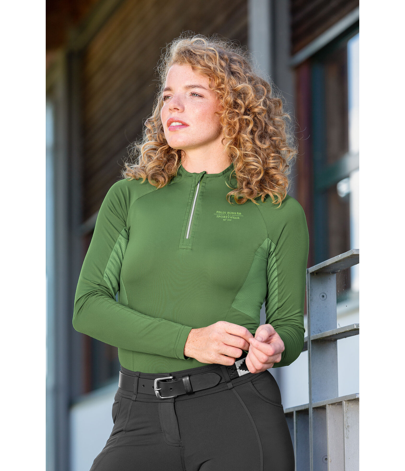 Zip Functional Long Sleeve Shirt Sofie
