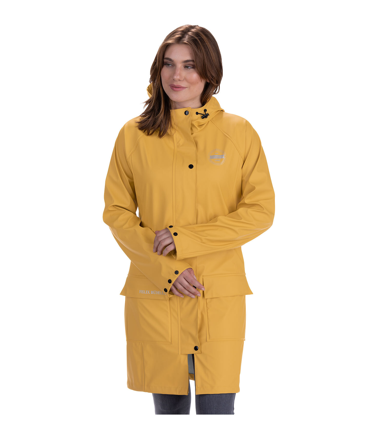 Yellow rubber raincoat womens sale