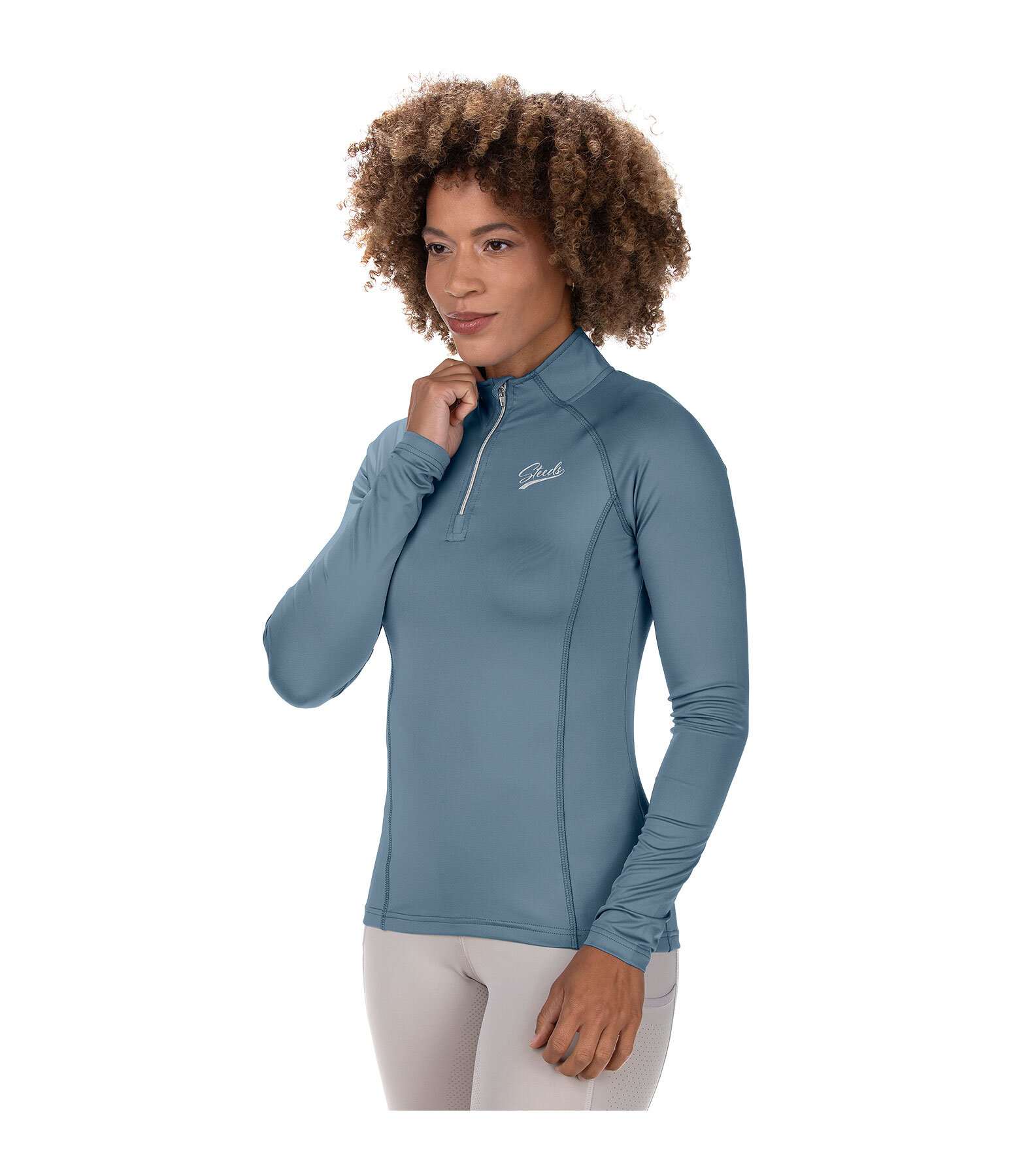 Zip Functional Long Sleeve Shirt Lea