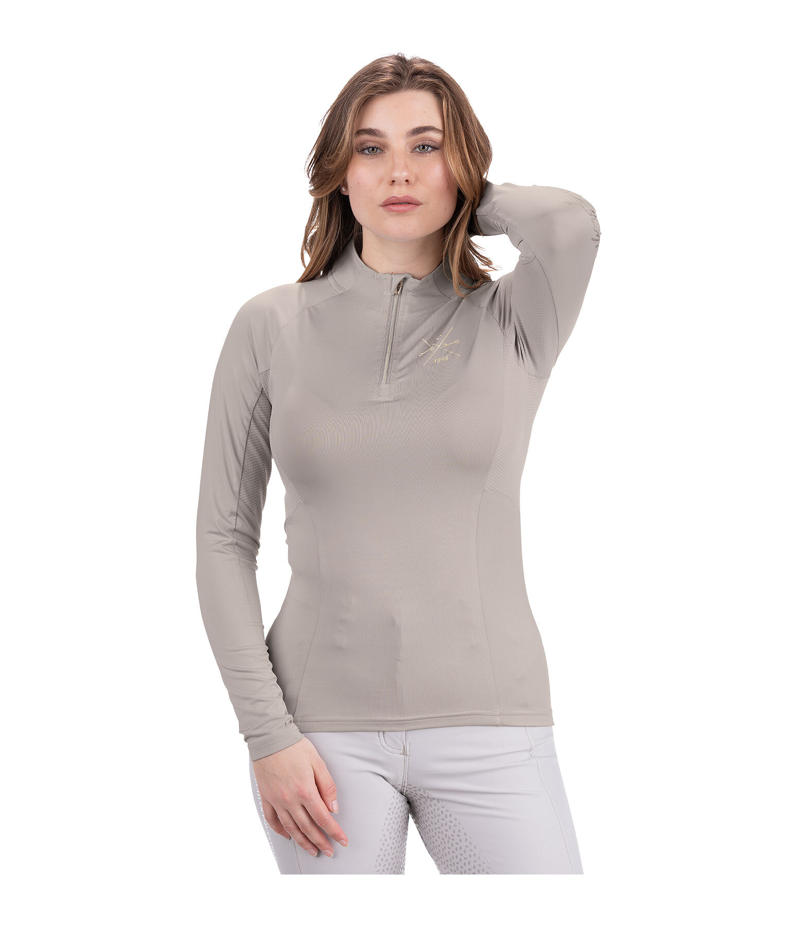 Zip Functional Long-Sleeved Shirt Lina