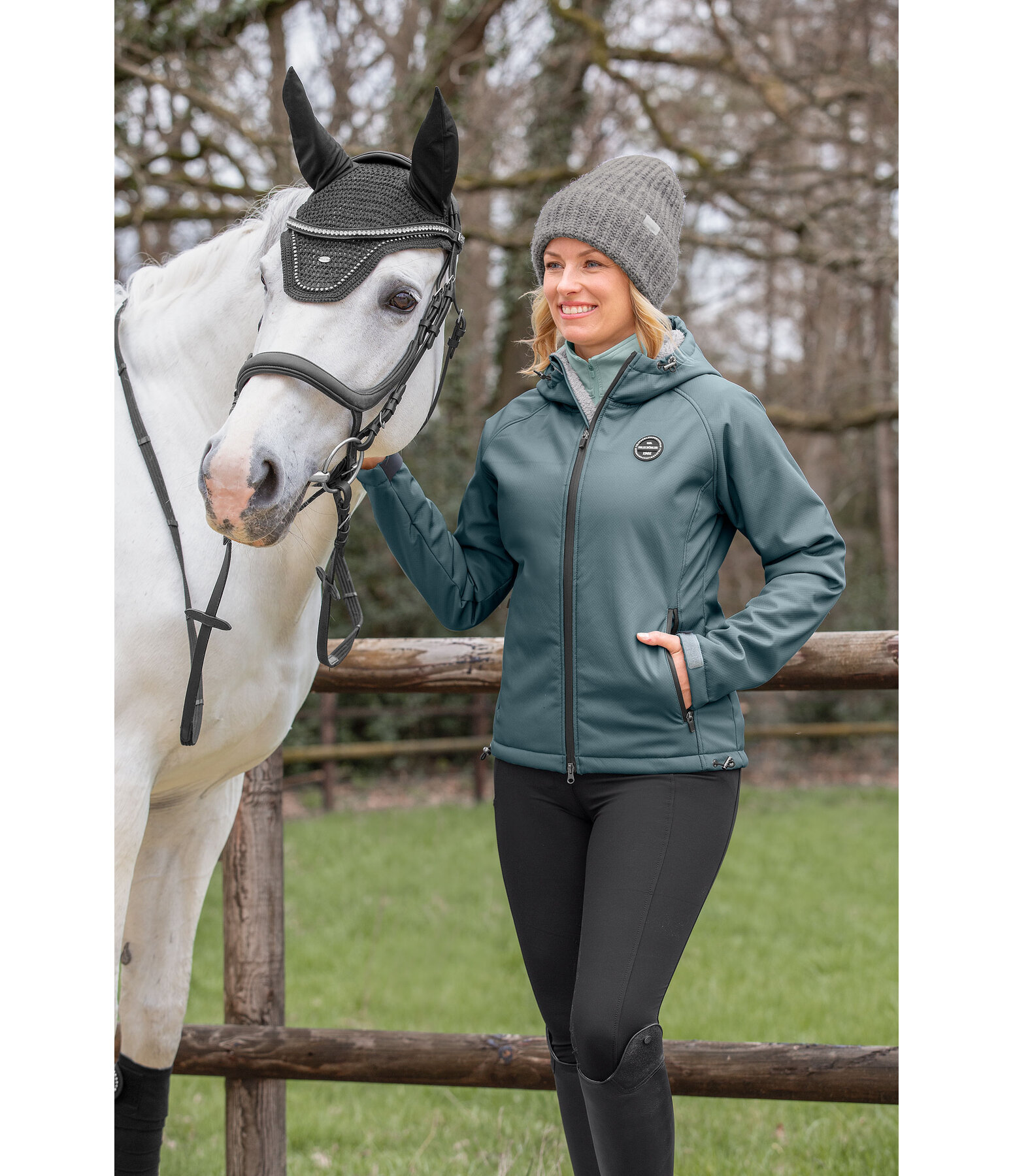 Hooded Soft Shell Riding Jacket Lara