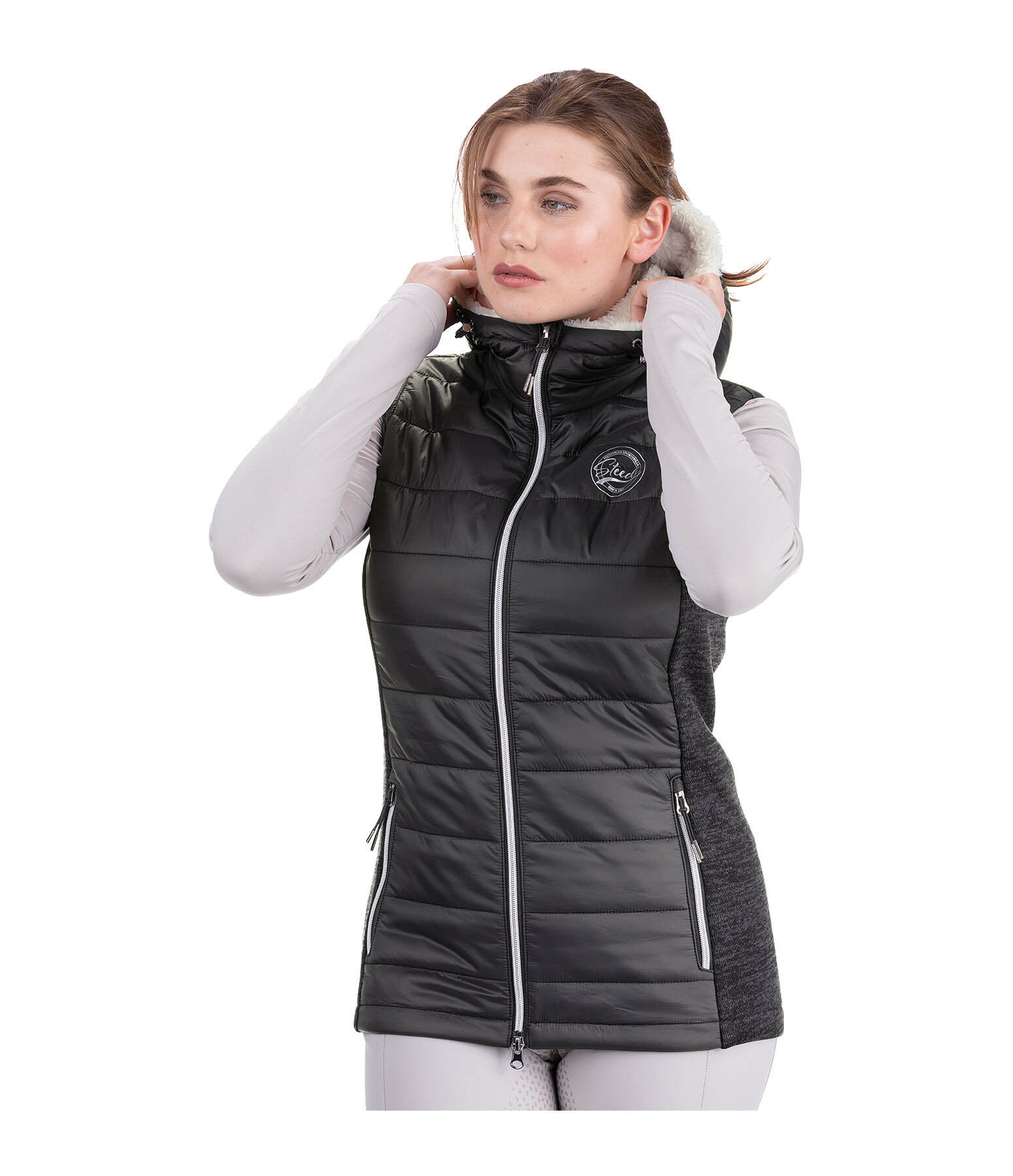 Combination Hooded Riding Gilet Liah