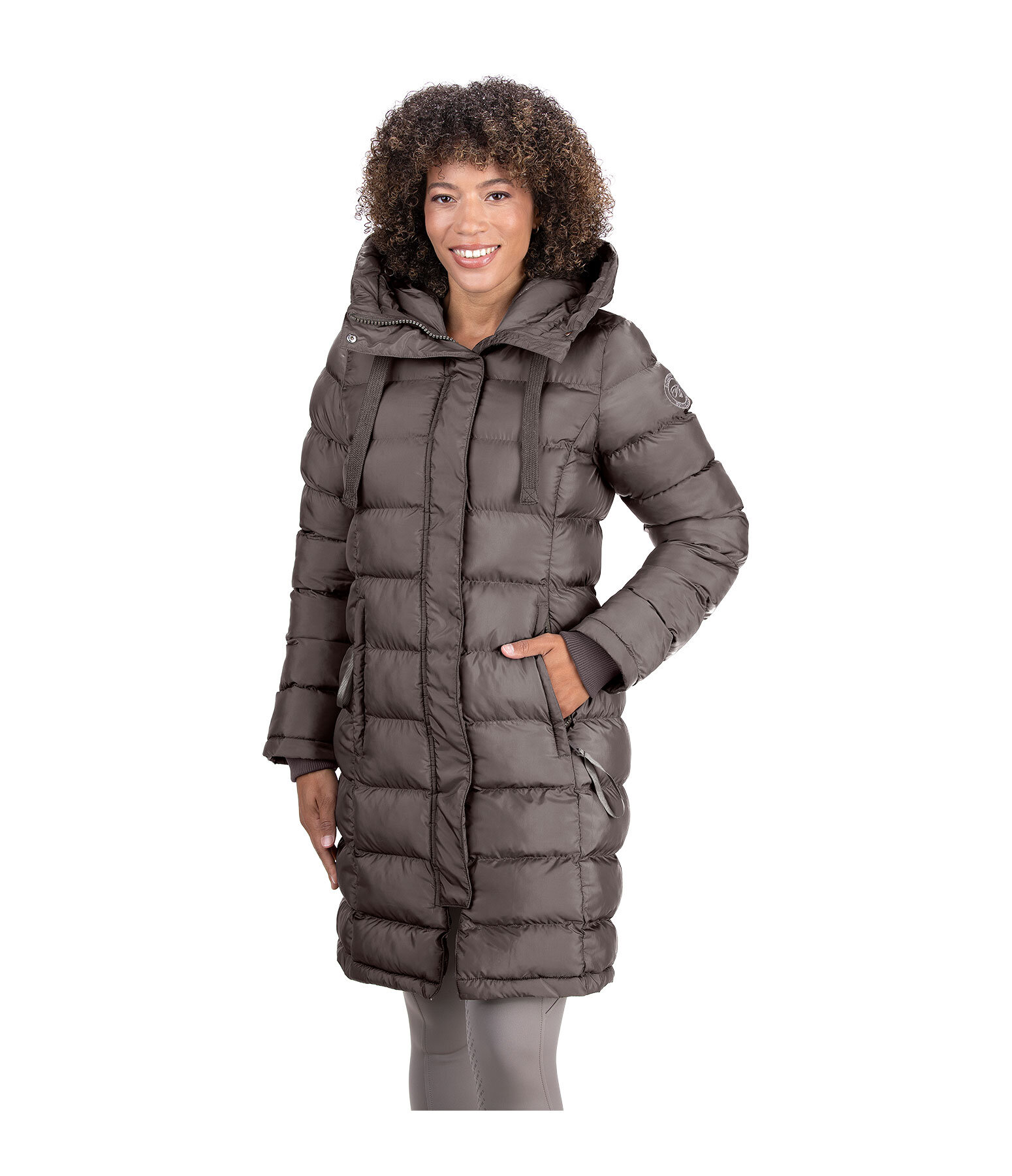 Hooded Quilted Riding Coat Minou