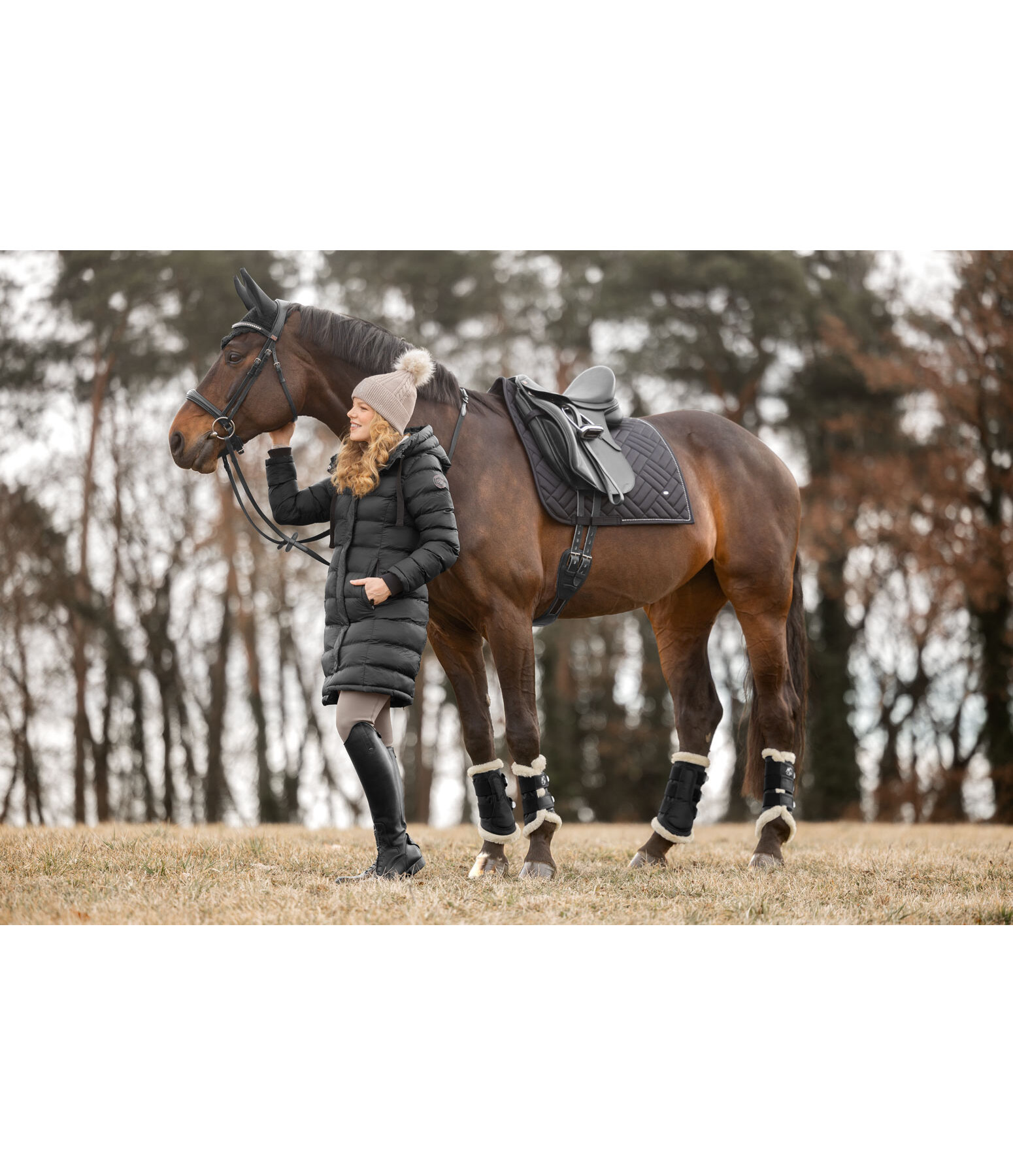 Hooded Quilted Riding Coat Minou