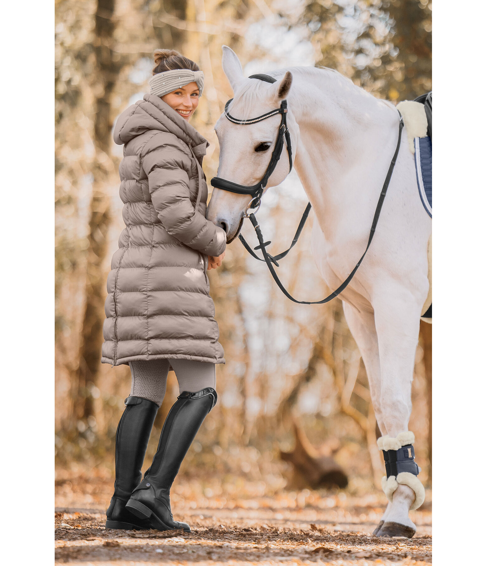 Hooded Quilted Riding Coat Minou
