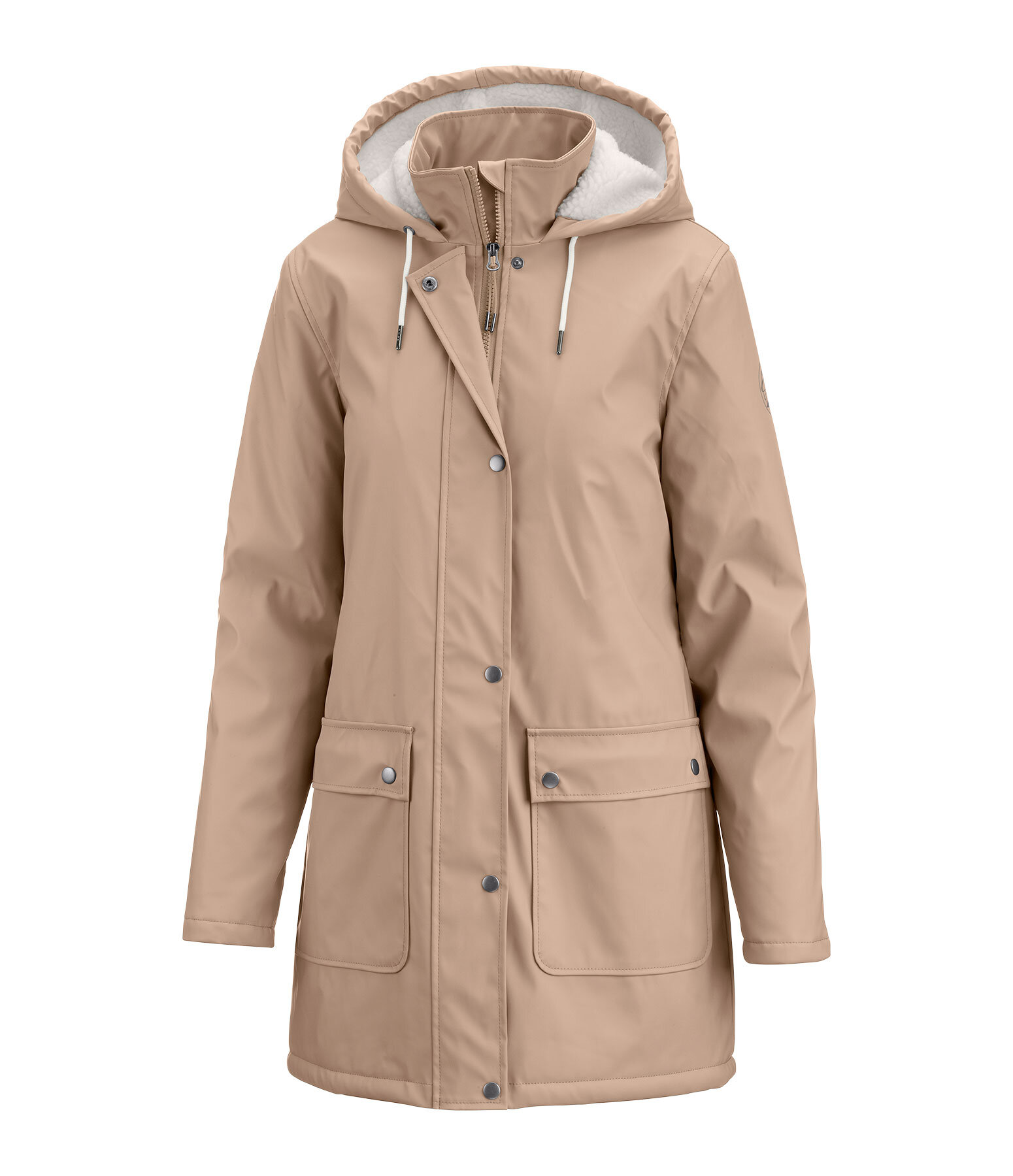 Teddy Fleece Hooded Raincoat Nella II