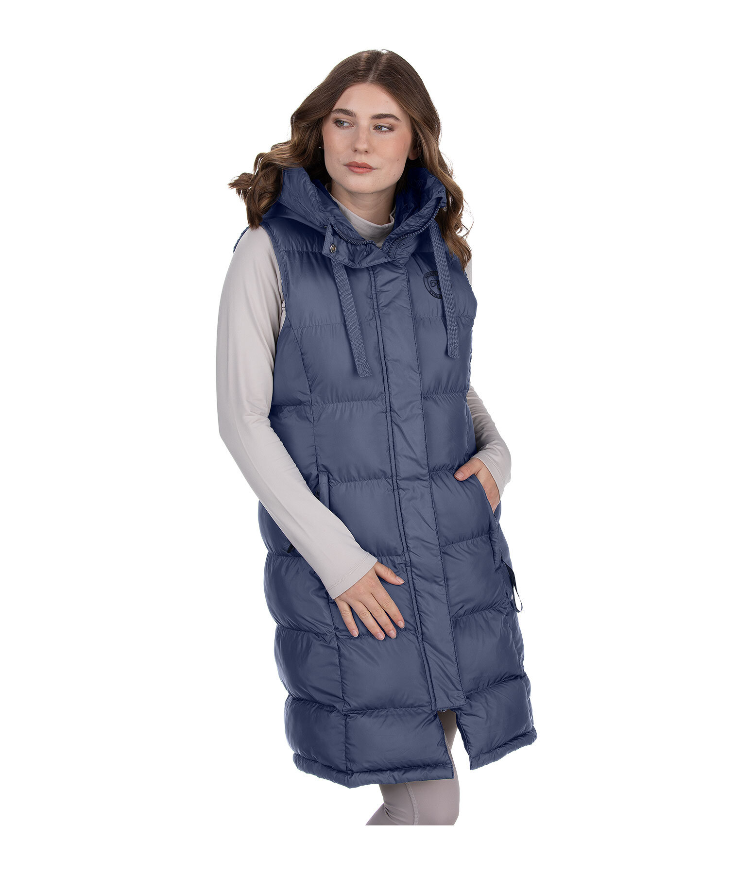 Hooded Long Gilet Clara