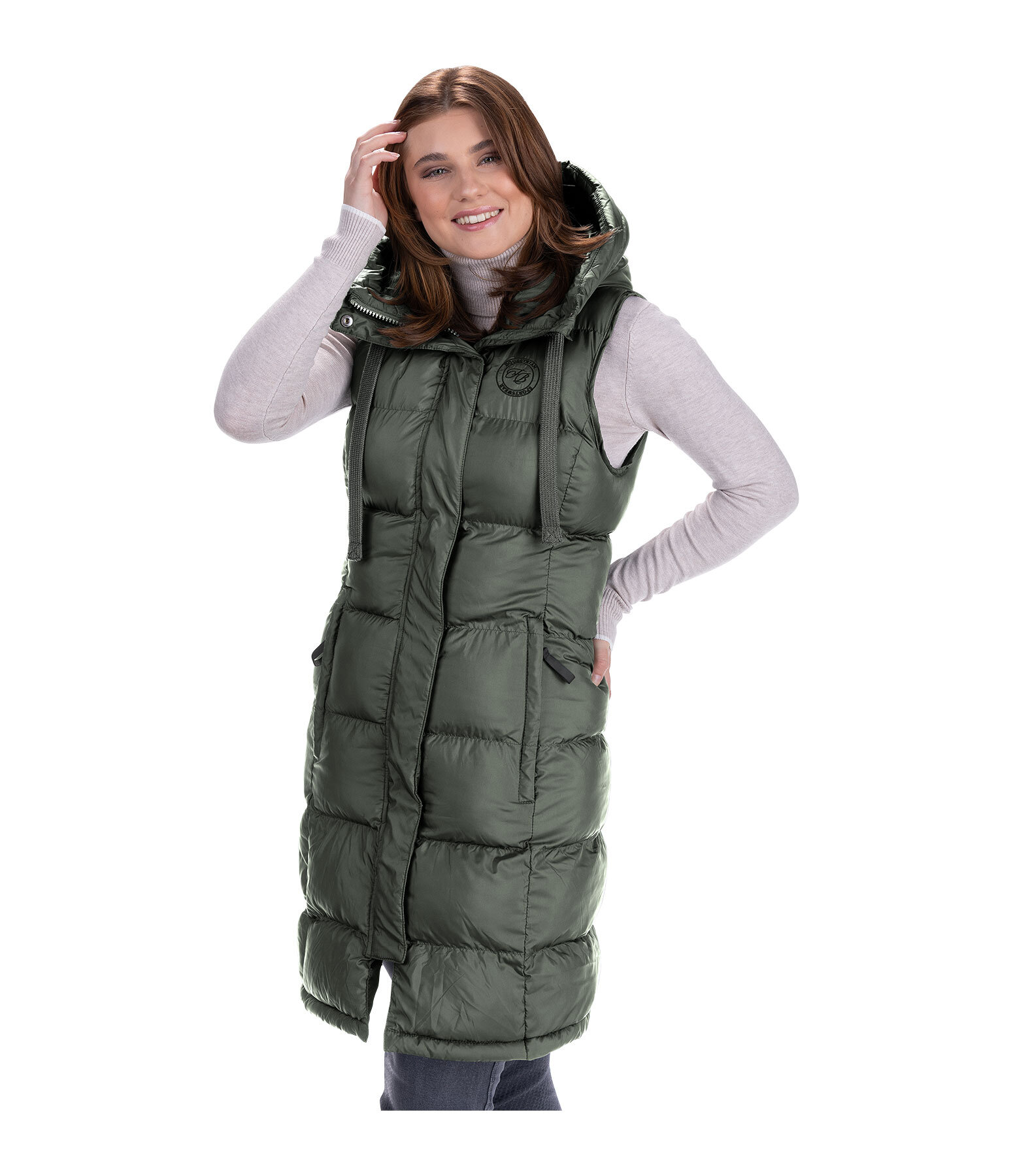 Hooded Long Gilet Clara