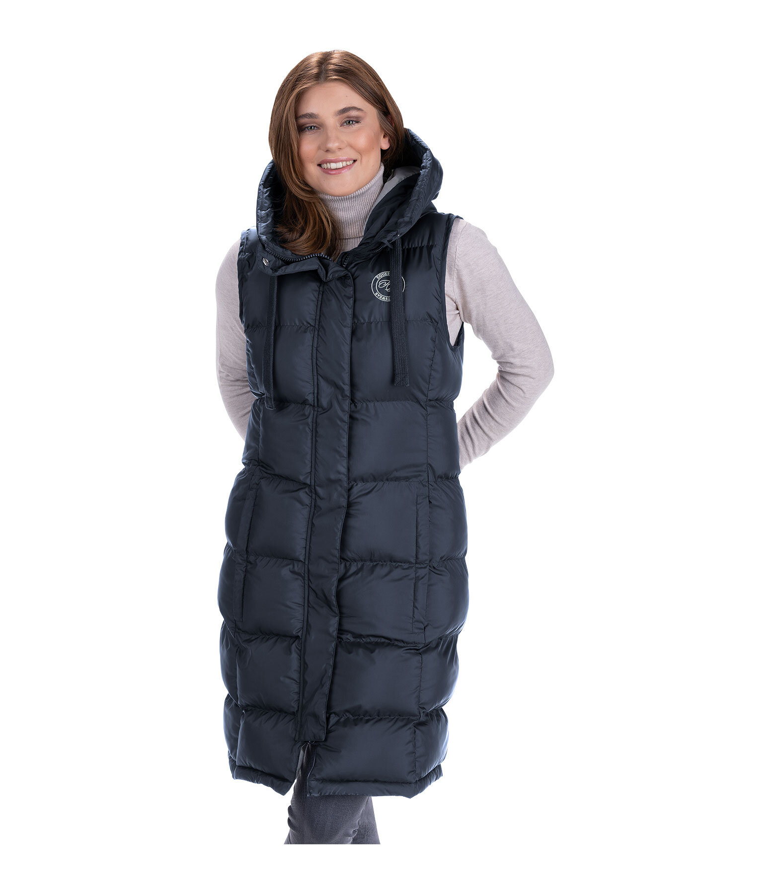 Hooded Long Gilet Clara