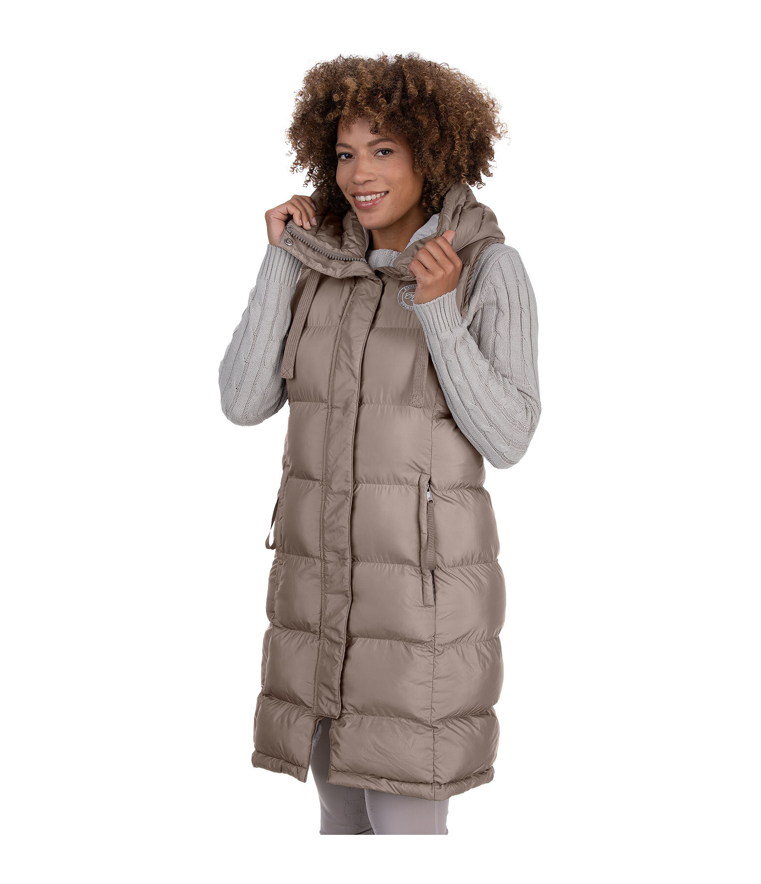 Hooded Long Gilet Clara