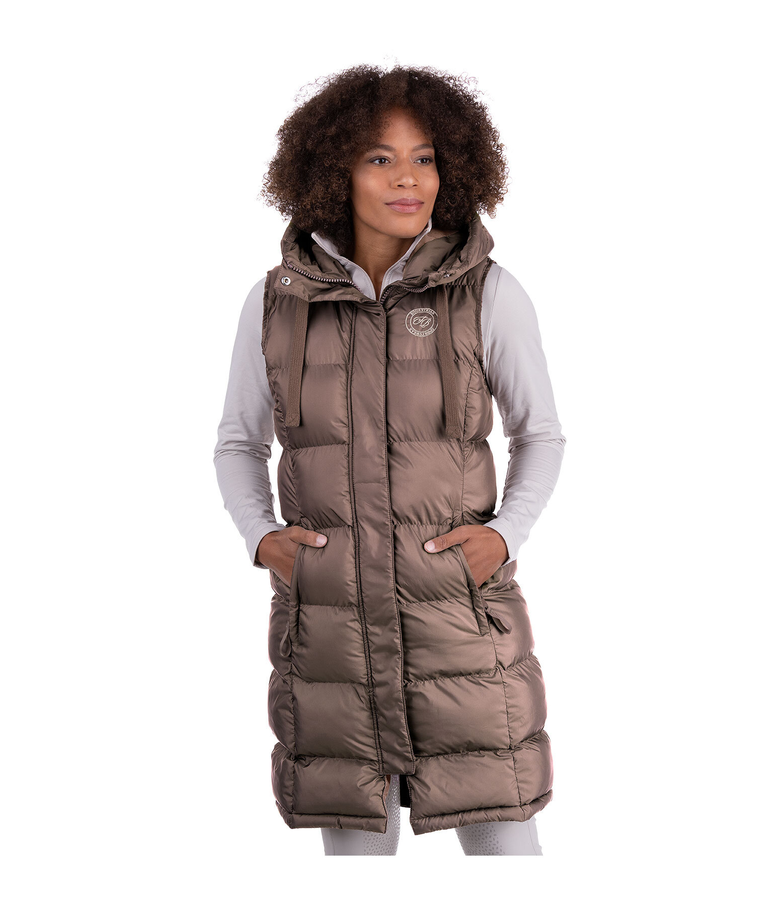 Hooded Long Gilet Clara