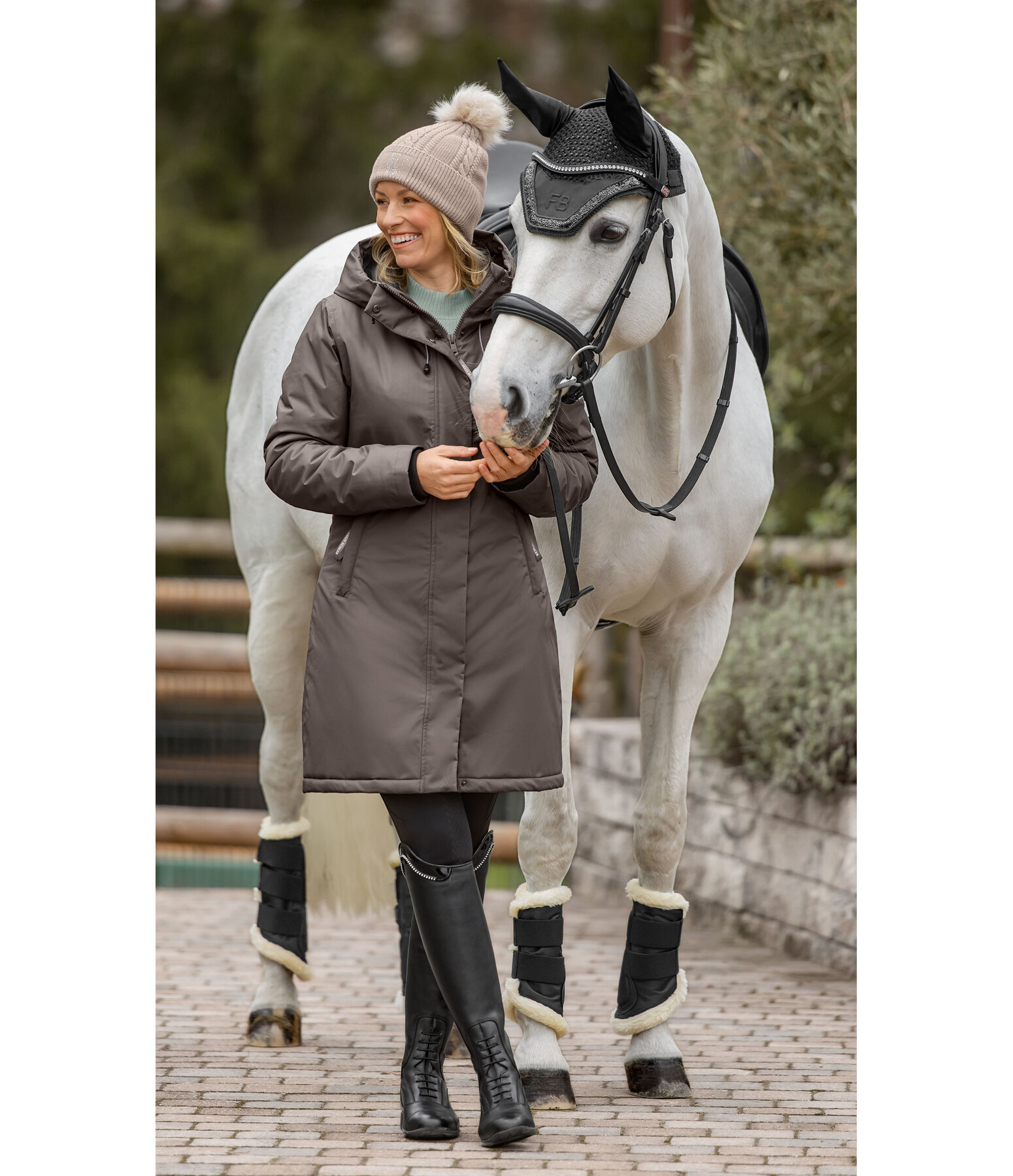 Hooded Functional Riding Coat Amelie