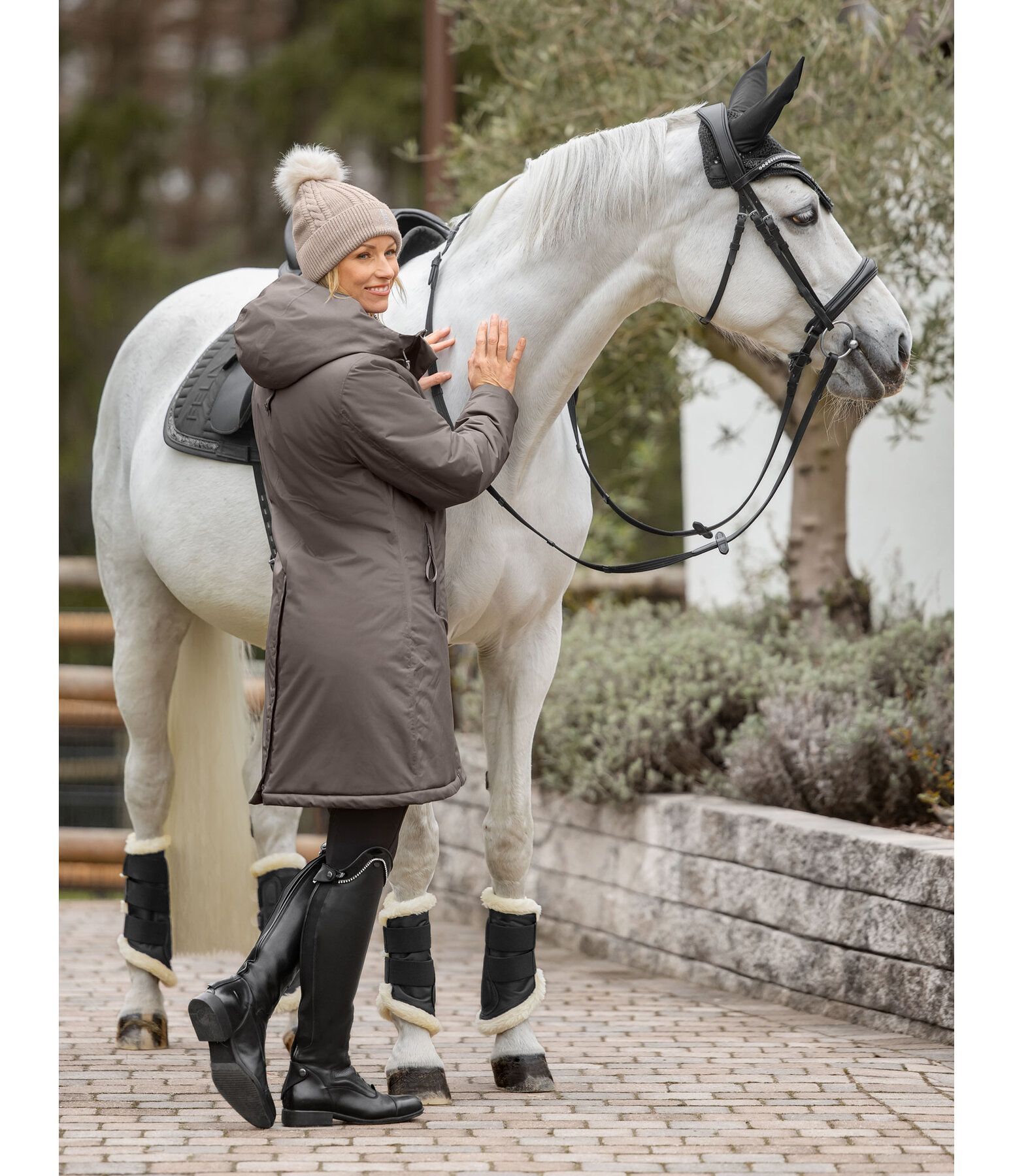 Hooded Functional Riding Coat Amelie